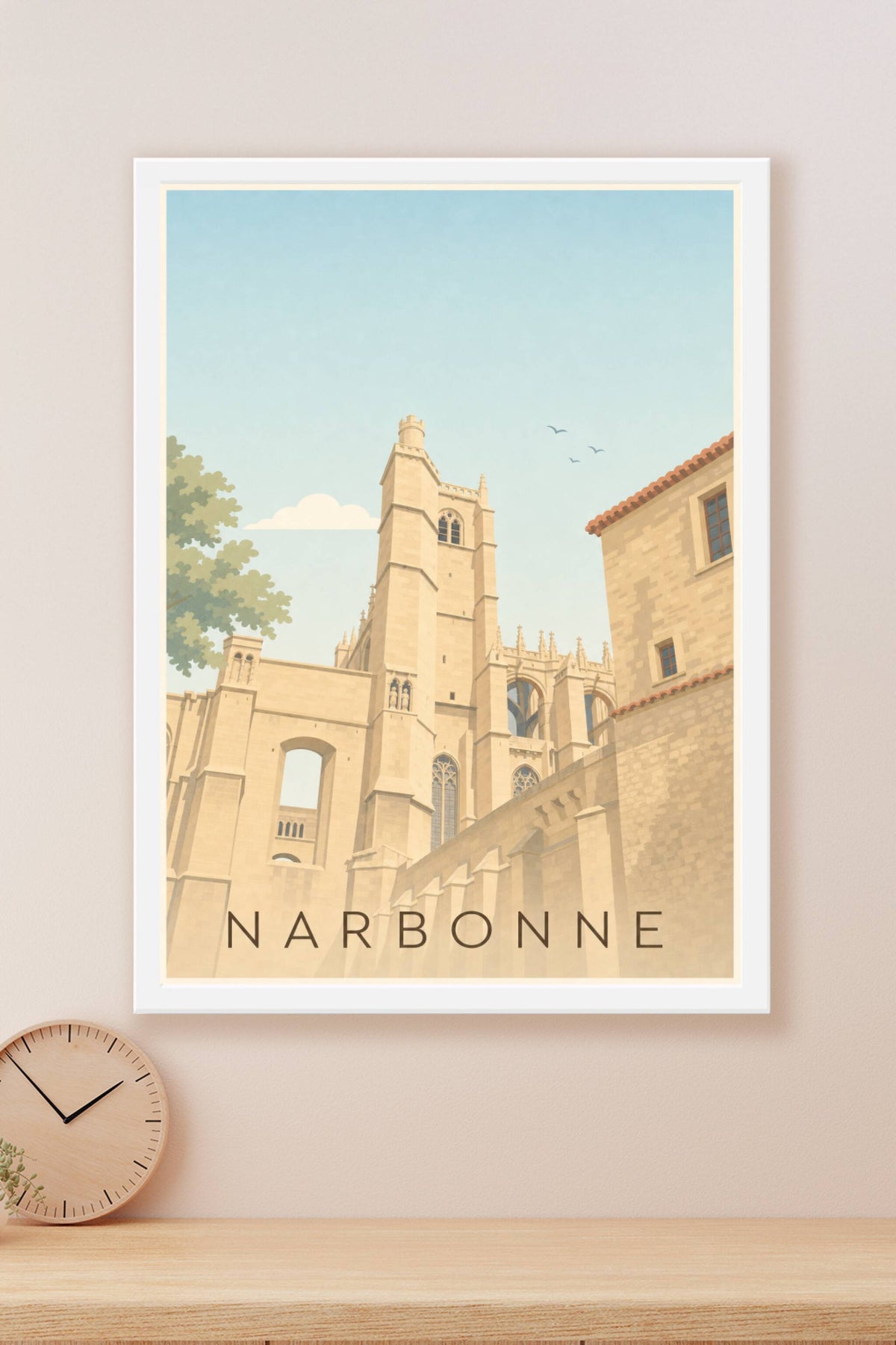 Affiche de Narbonne, poster Cathédrale Saint-Just