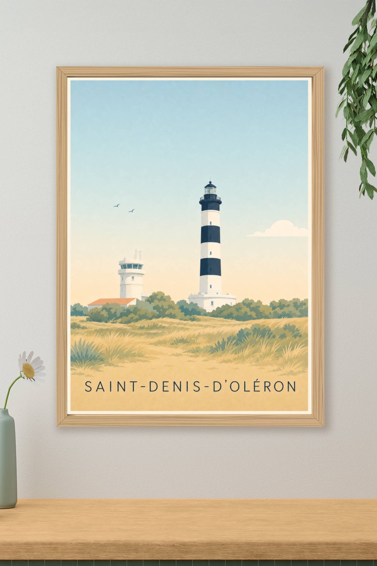 Affiche de Saint-Denis-d'Oléron, poster phare de Chassiron