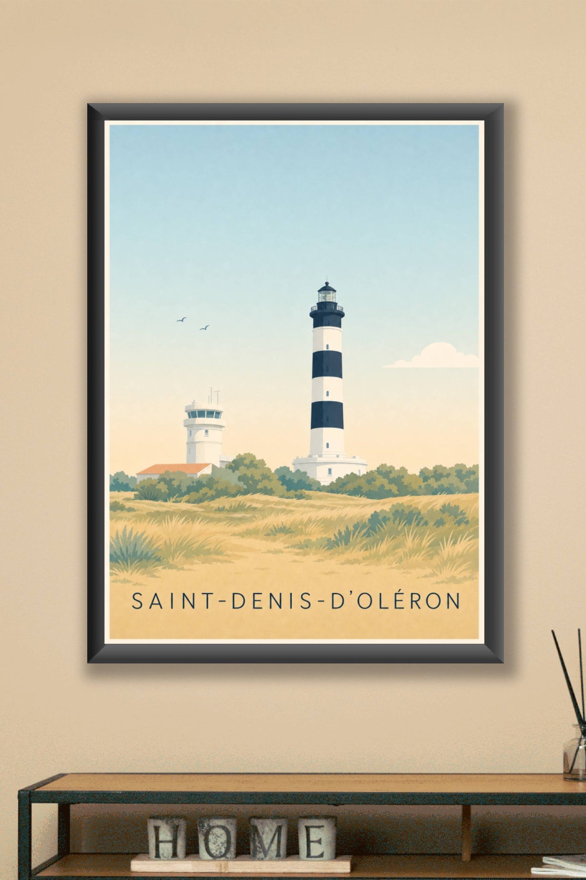 Affiche de Saint-Denis-d'Oléron, poster phare de Chassiron