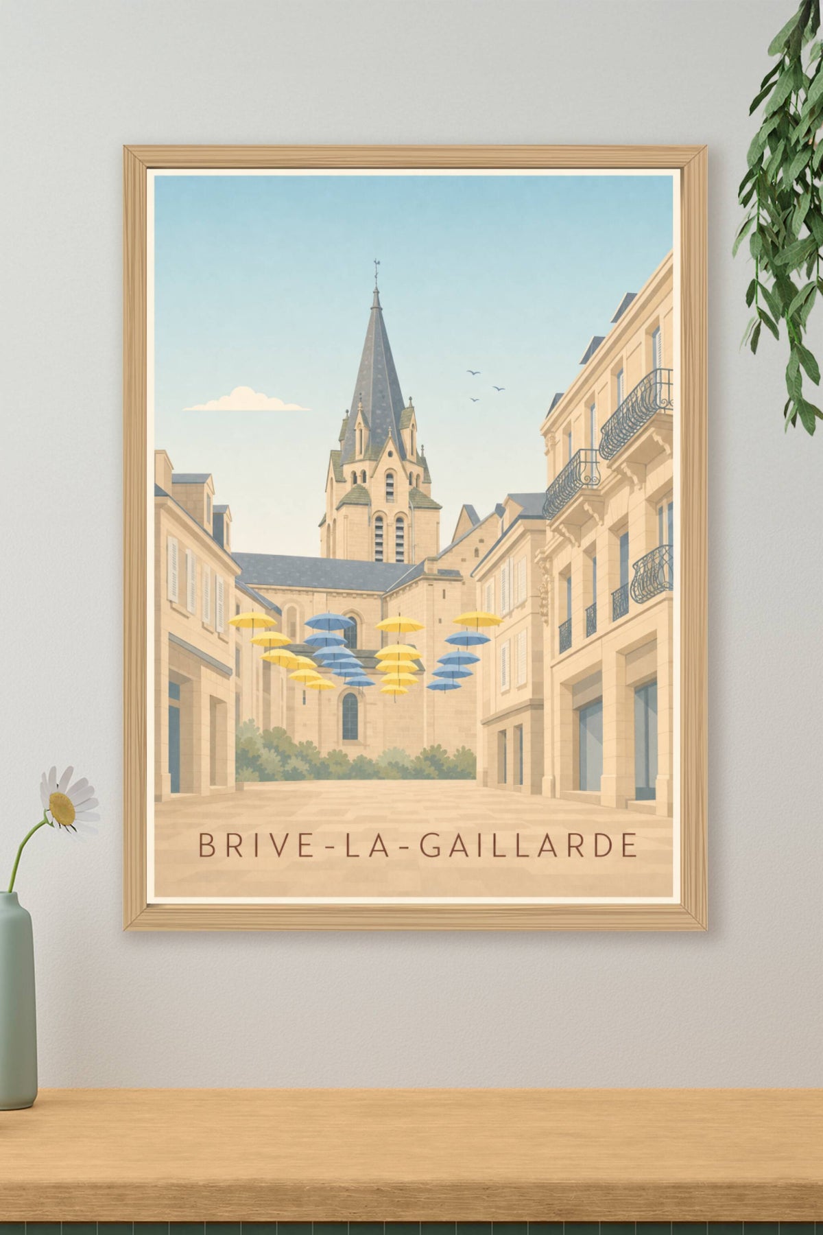 Affiche de Brive-la-Gaillarde, poster collégiale