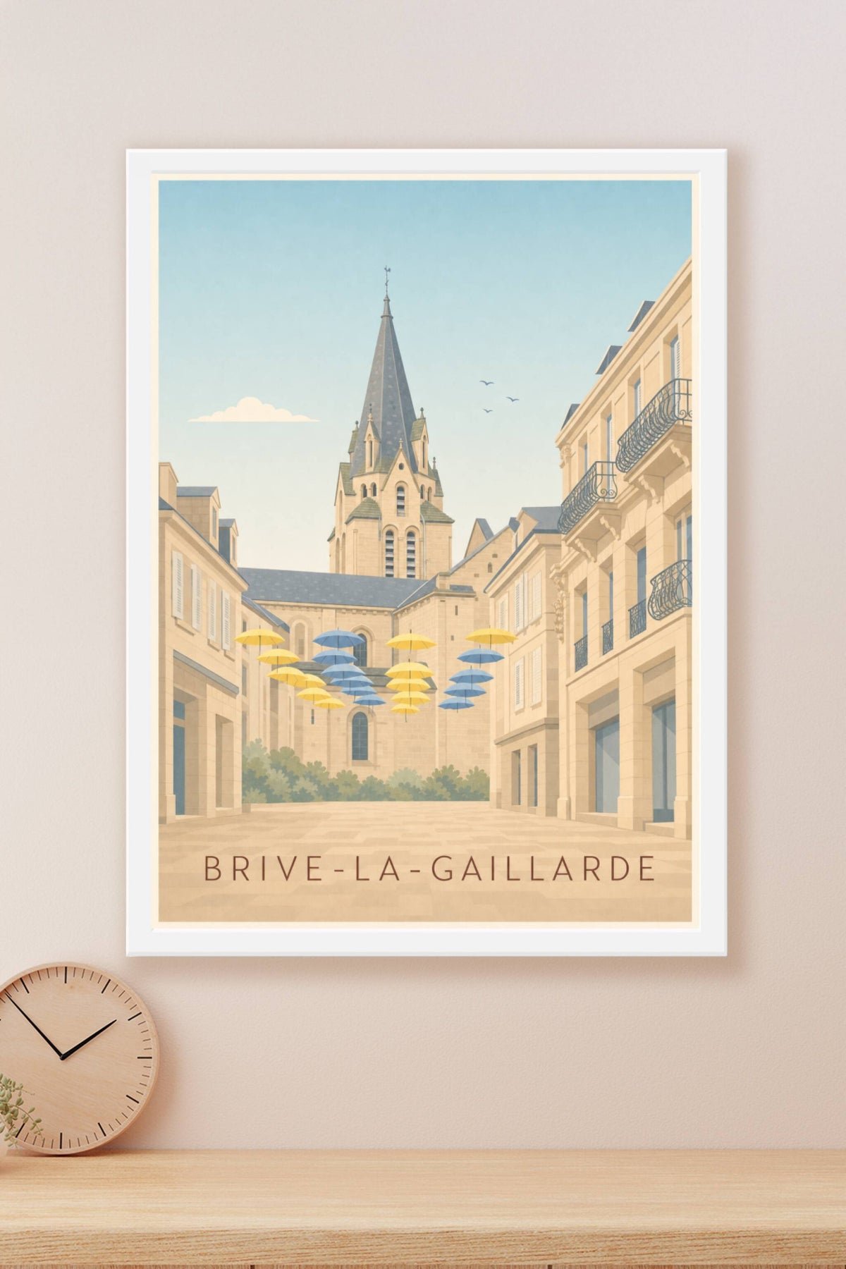 Affiche de Brive-la-Gaillarde, poster collégiale