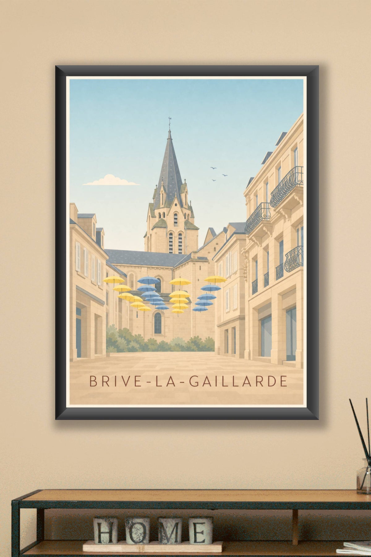 Affiche de Brive-la-Gaillarde, poster collégiale