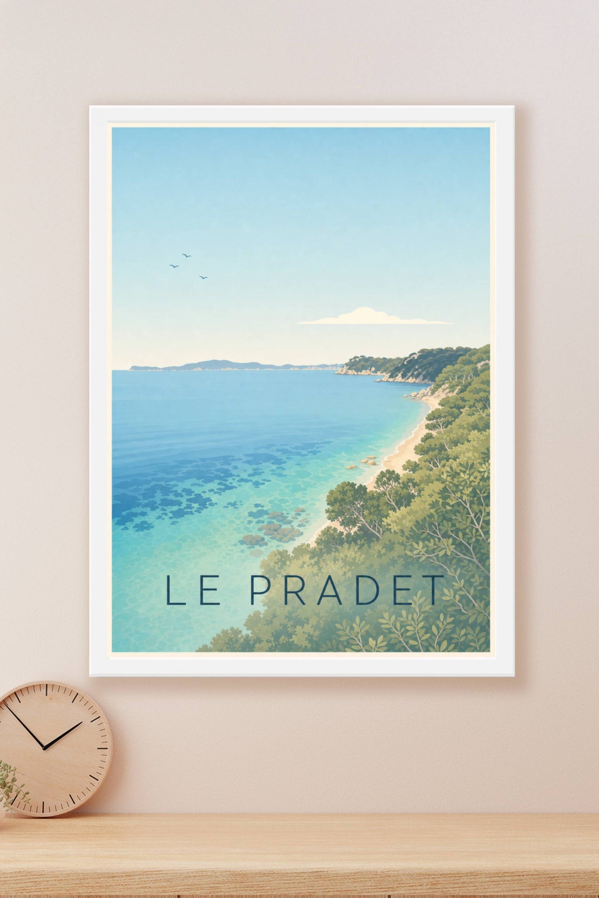 Affiche Le Pradet, poster plage de la Garonne