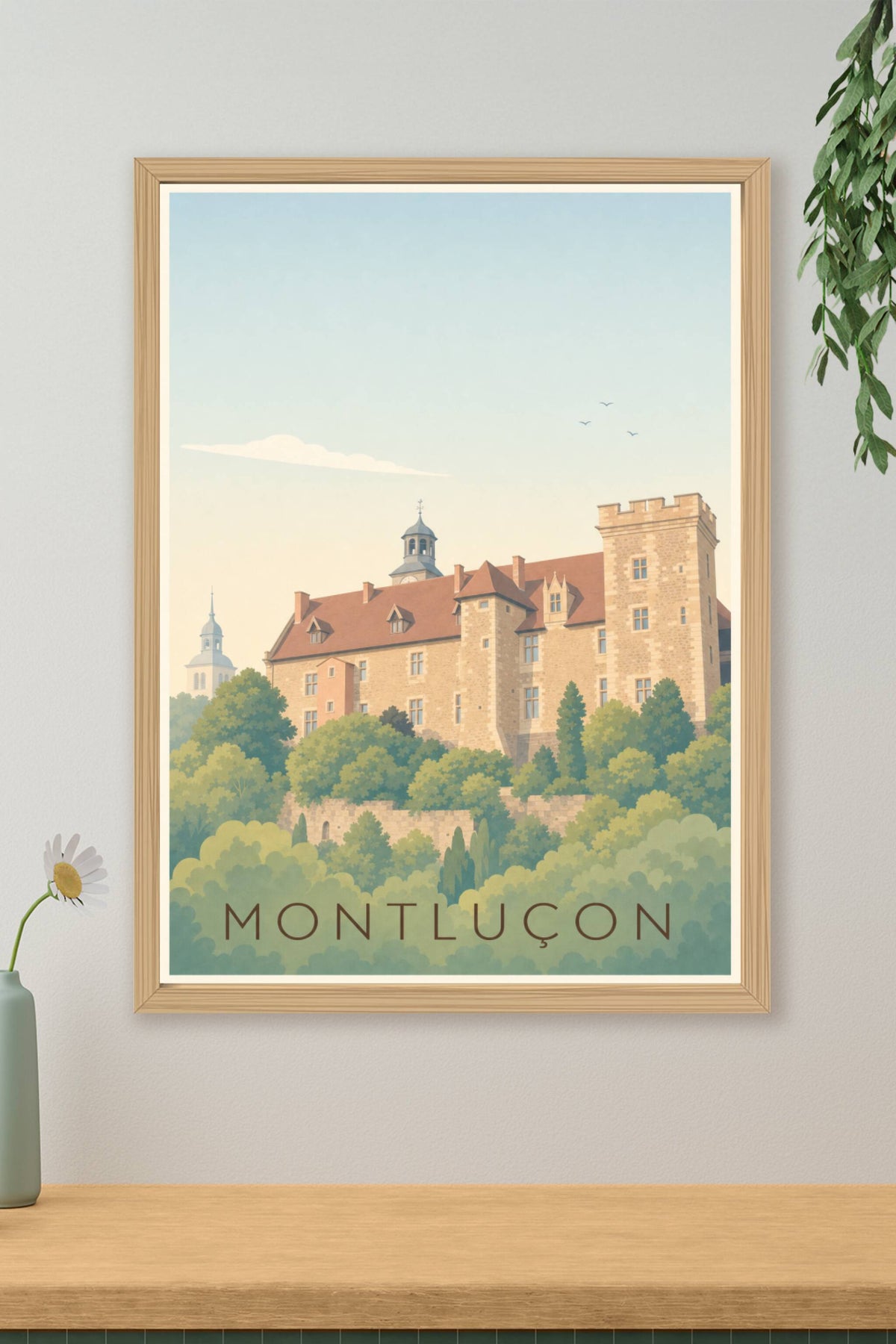 Affiche de Montluçon, poster château des ducs