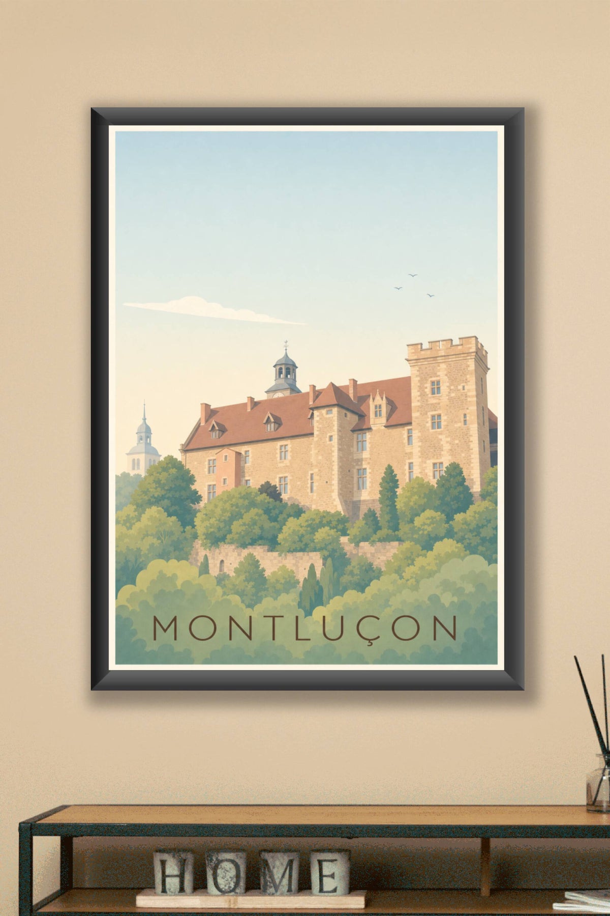 Affiche de Montluçon, poster château des ducs