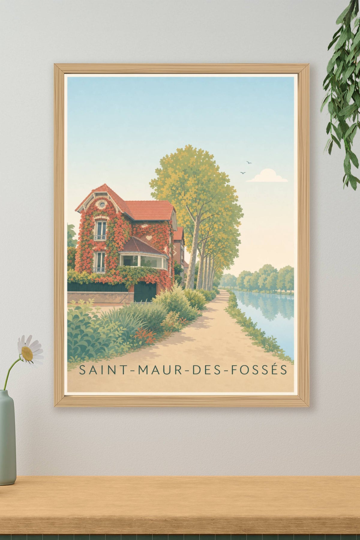 Affiche de Saint-Maur-des-Fossés, poster bords de Marne