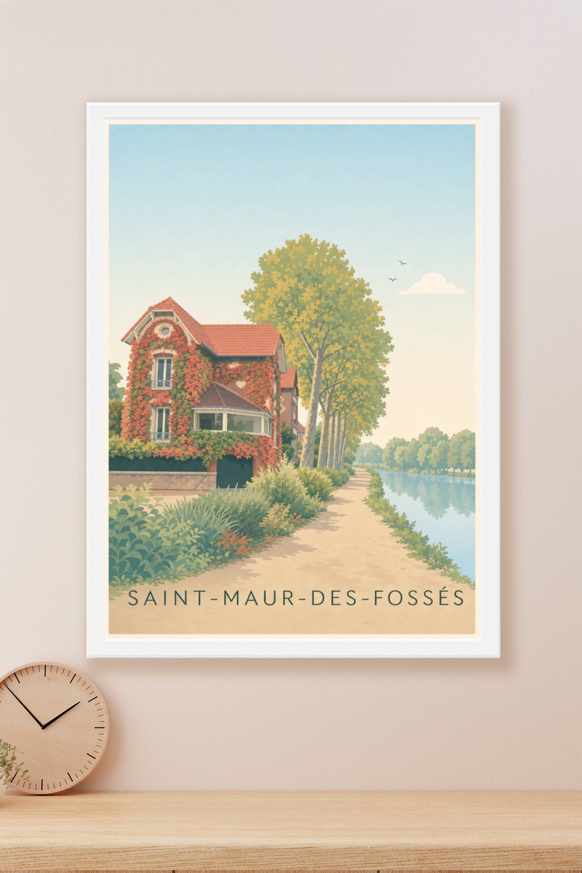 Affiche de Saint-Maur-des-Fossés, poster bords de Marne