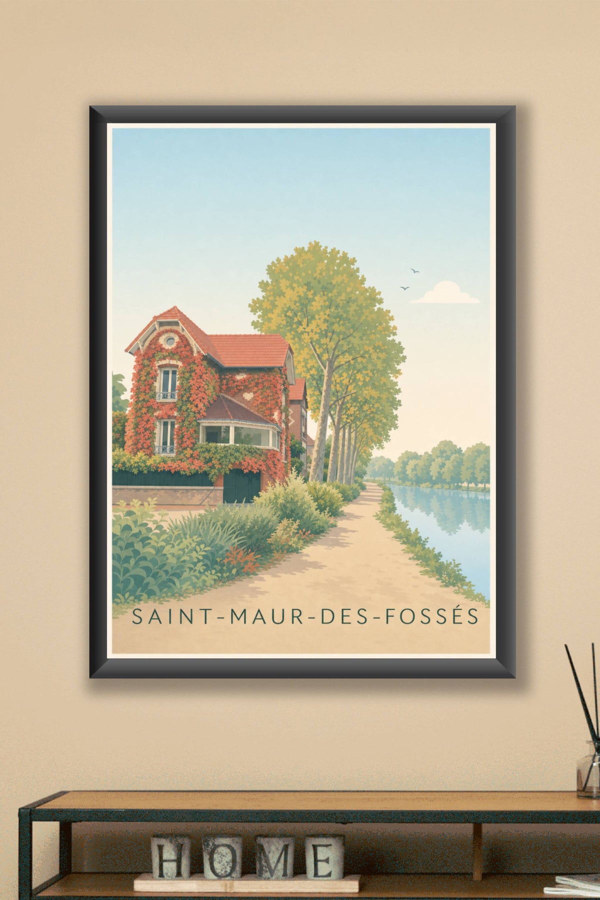 Affiche de Saint-Maur-des-Fossés, poster bords de Marne