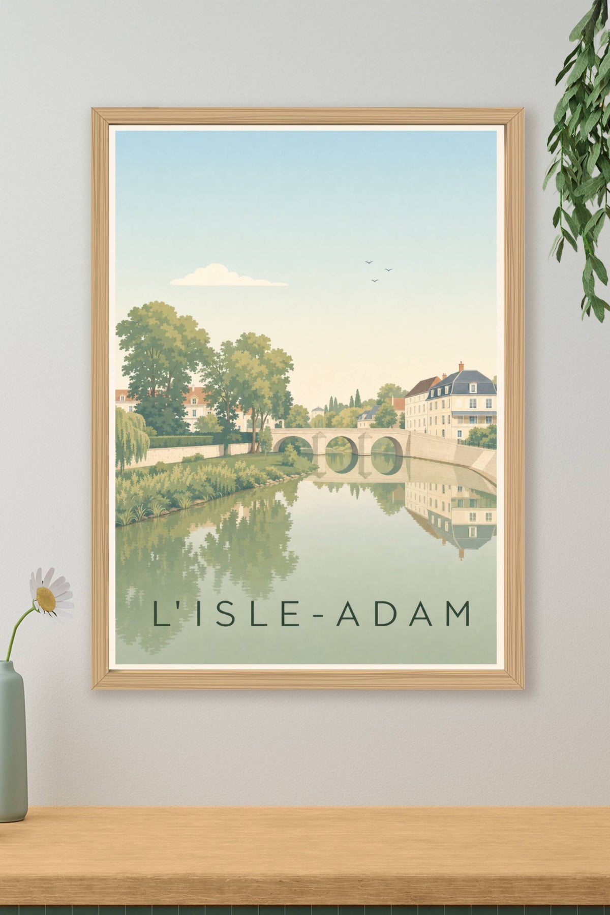 Affiche de L'Isle-Adam, poster pont de pierre