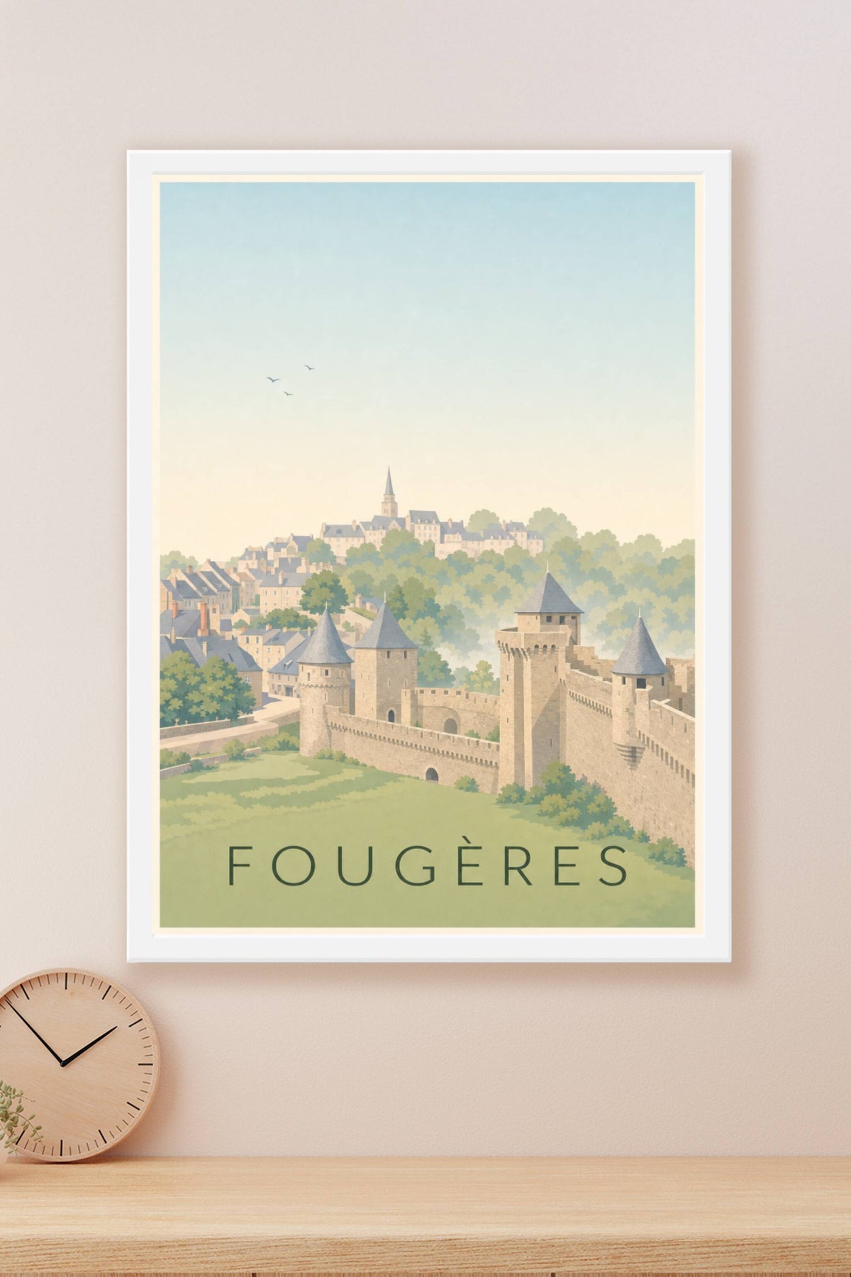 Affiche de Fougères, poster château médiéval