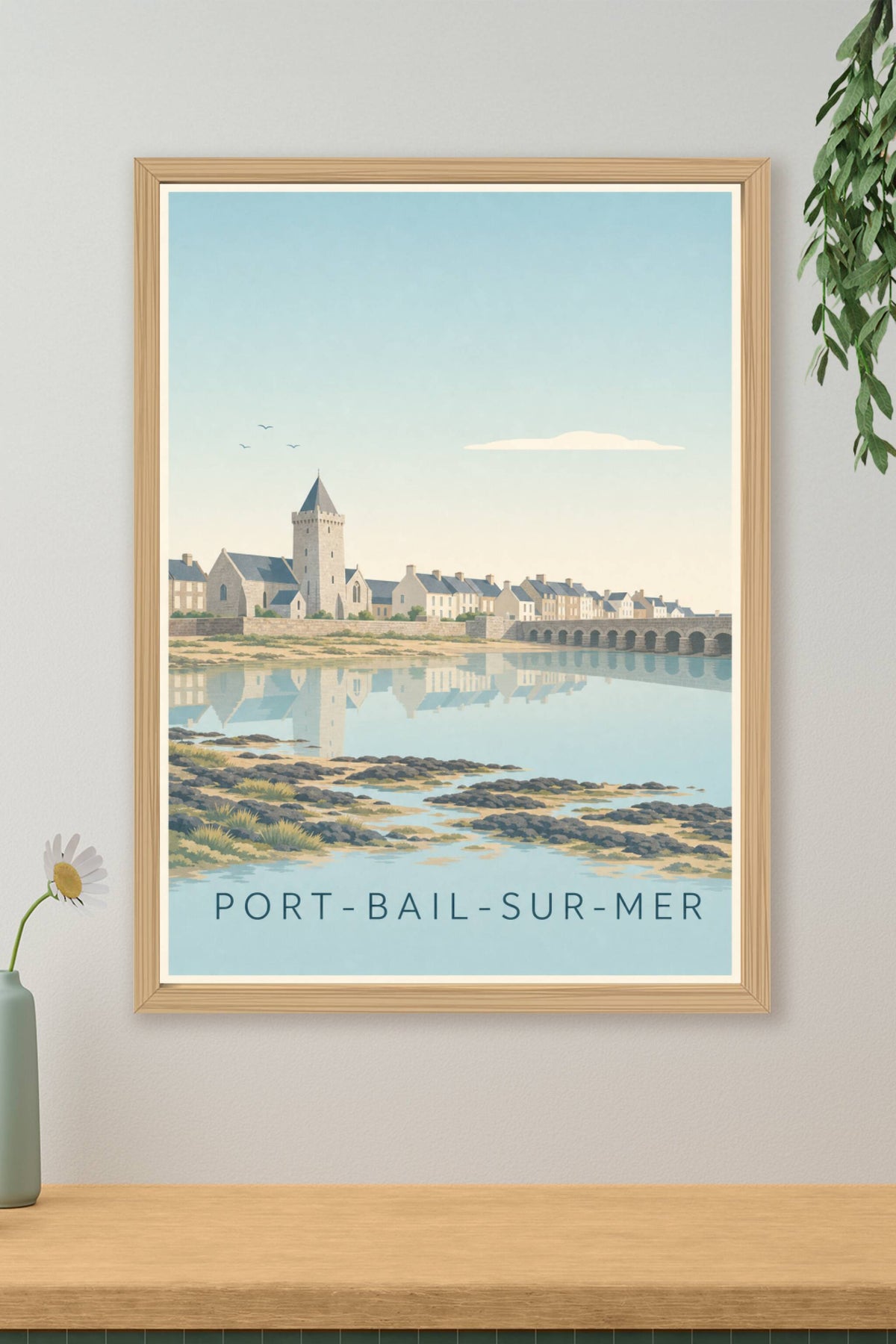 Affiche de Port-Bail-sur-Mer, poster Normandie