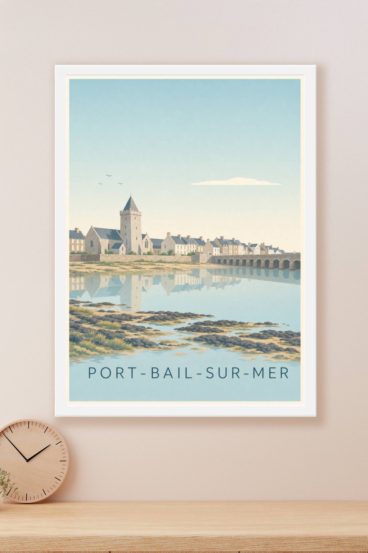 Affiche de Port-Bail-sur-Mer, poster Normandie
