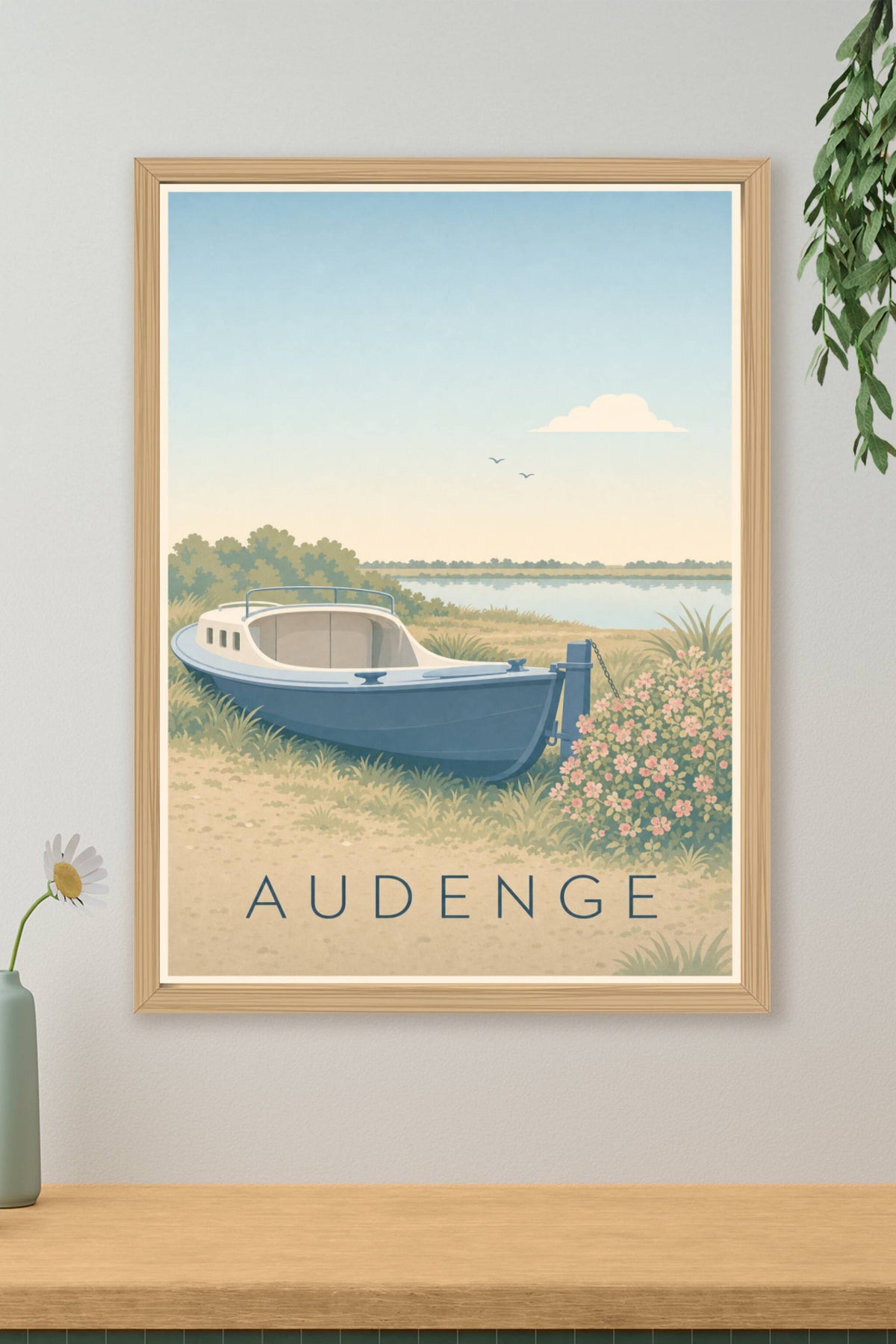 Affiche d'Audenge, poster Bassin d'Arcachon