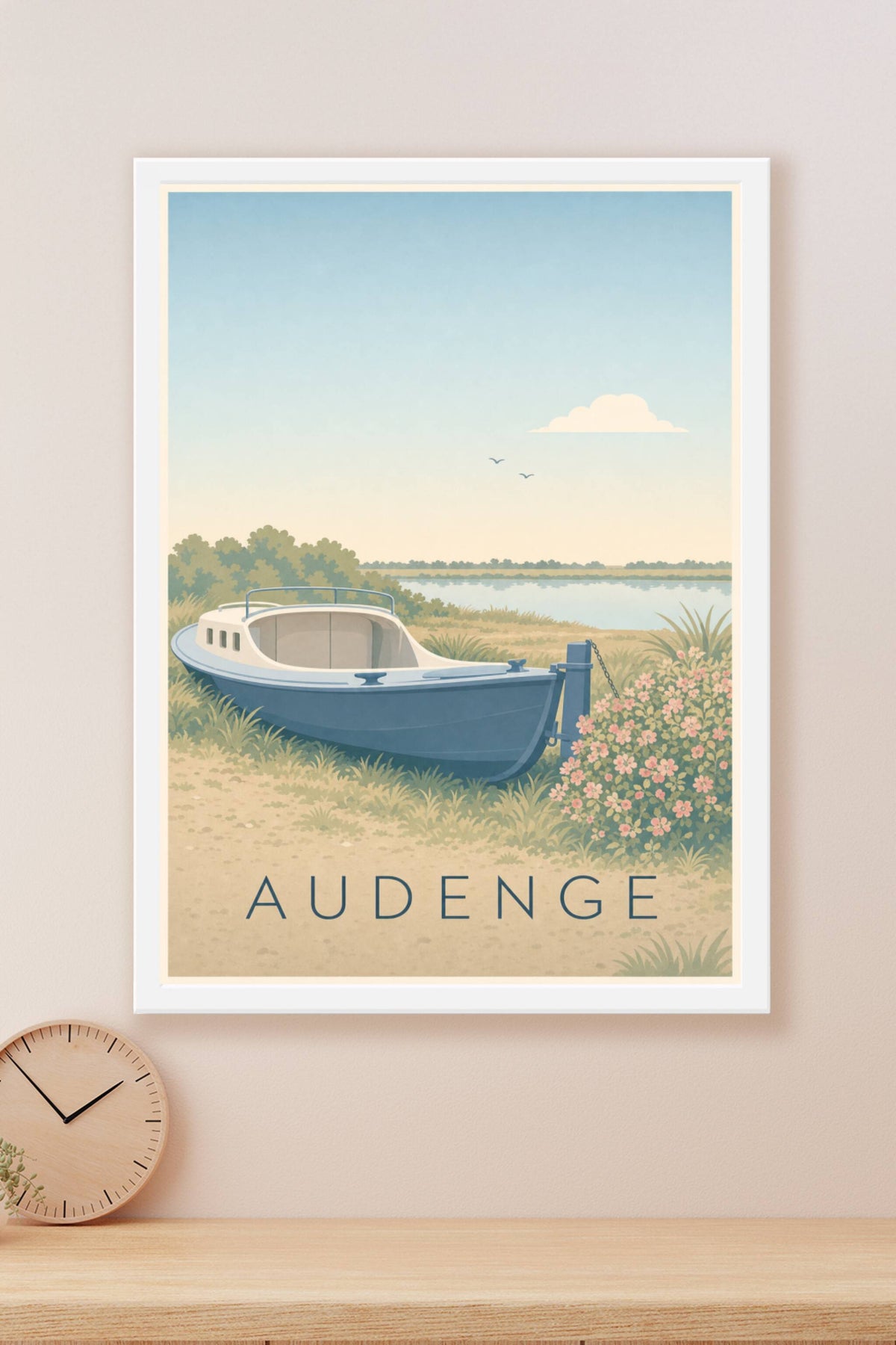 Affiche d'Audenge, poster Bassin d'Arcachon