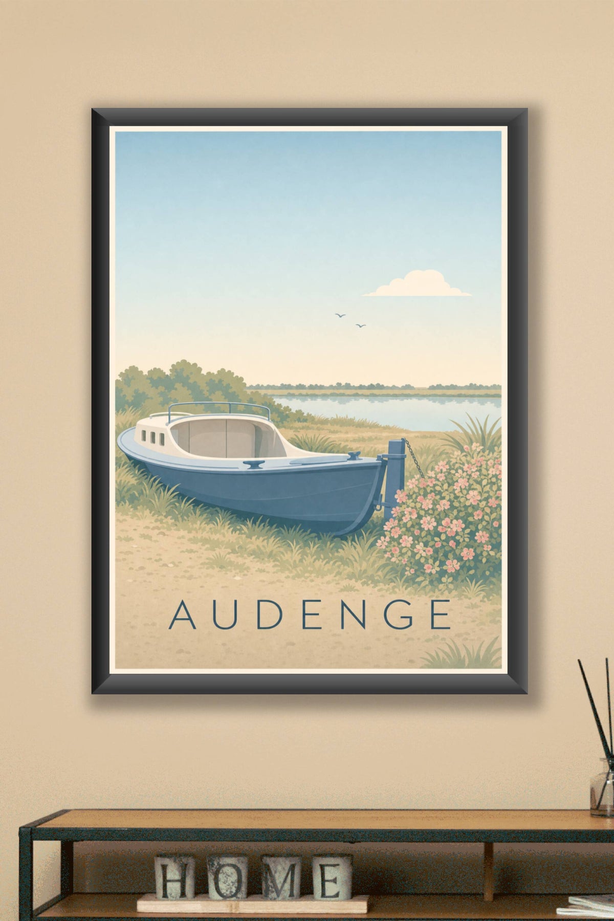 Affiche d'Audenge, poster Bassin d'Arcachon