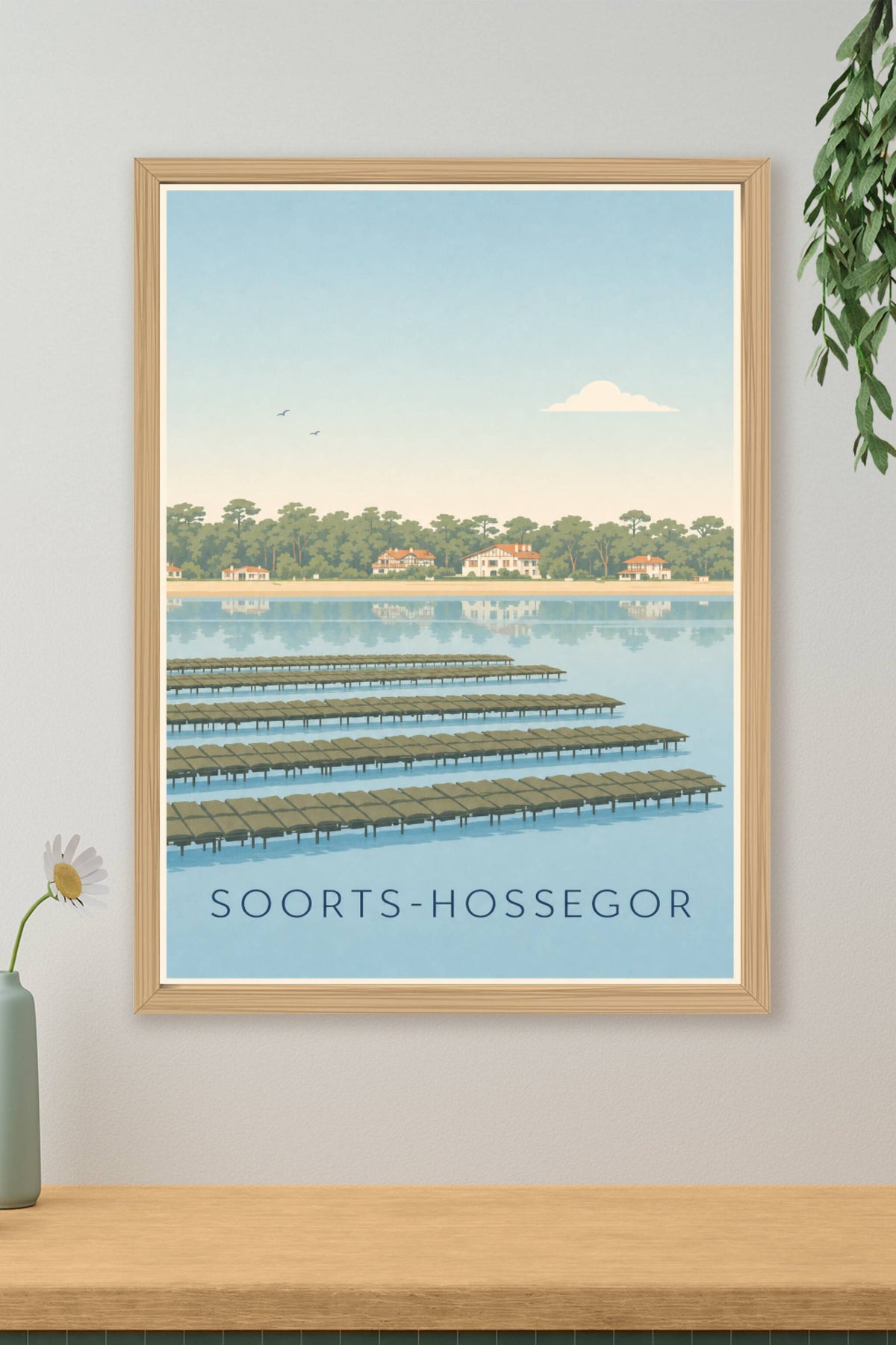 Affiche de Soorts-Hossegor, poster parcs à huîtres