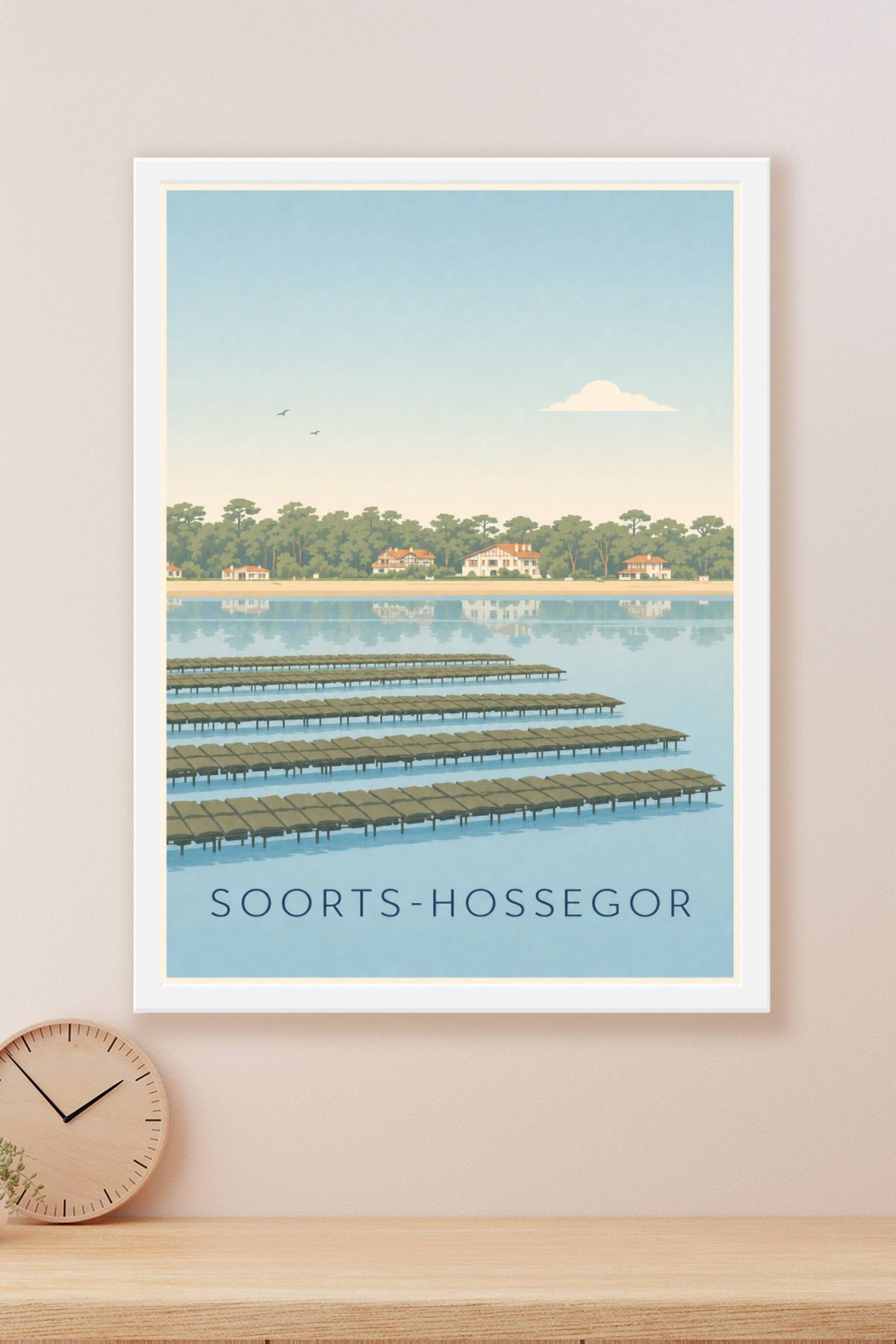 Affiche de Soorts-Hossegor, poster parcs à huîtres