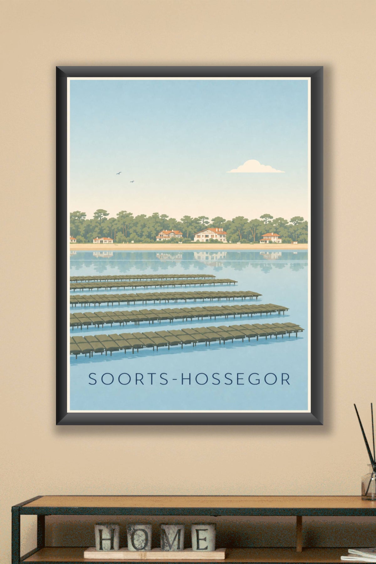 Affiche de Soorts-Hossegor, poster parcs à huîtres