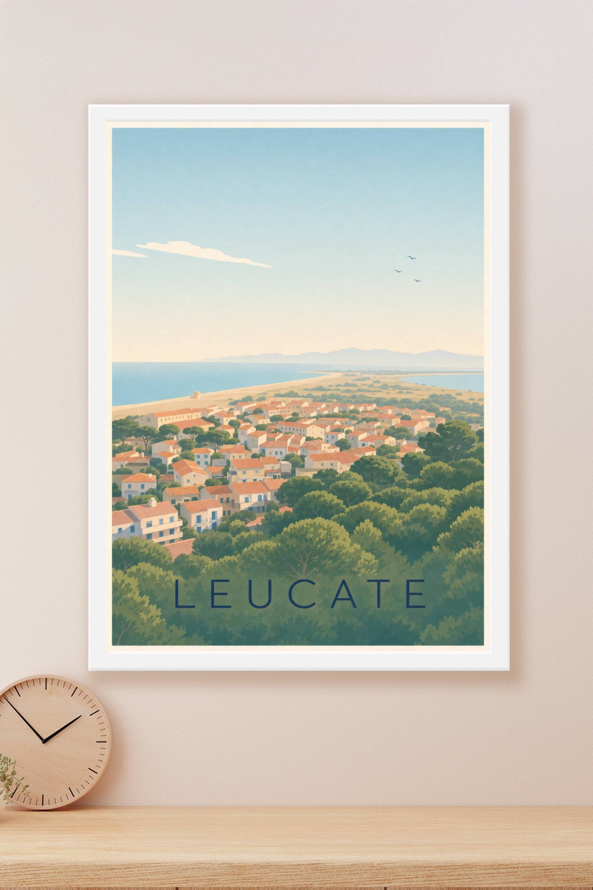 Affiche de Leucate, poster vue sur le village