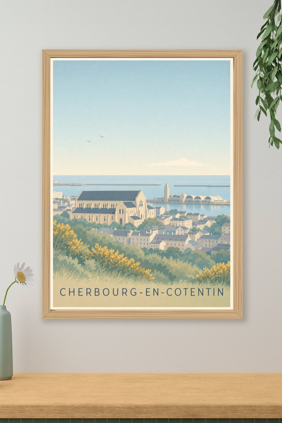 Affiche de Cherbourg-en-Cotentin, poster Normandie