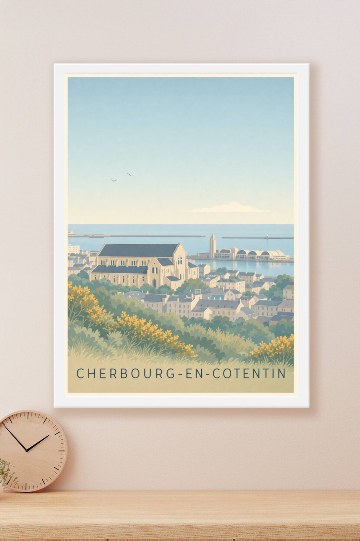 Affiche de Cherbourg-en-Cotentin, poster Normandie