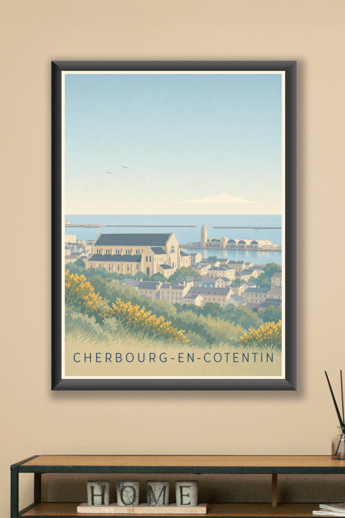 Affiche de Cherbourg-en-Cotentin, poster Normandie