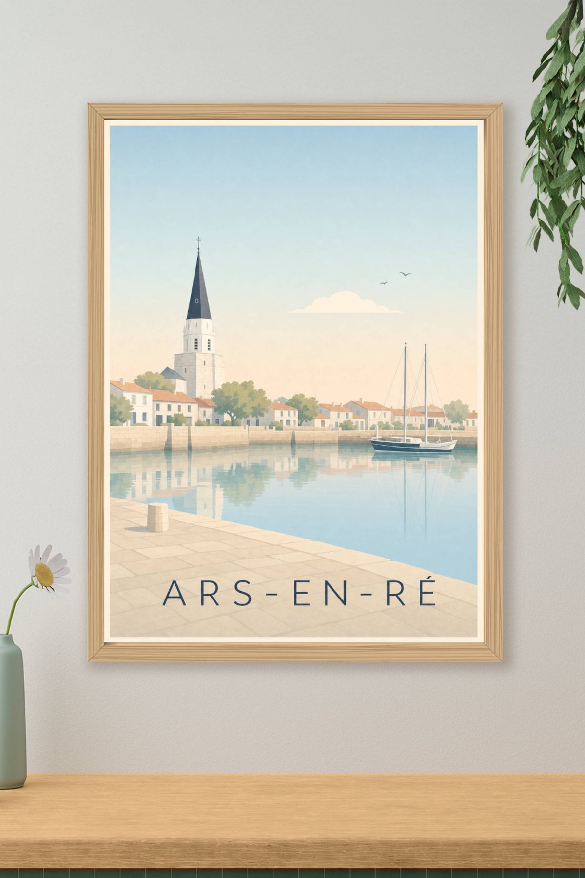 Affiche d'Ars-en-Ré, poster port de l'Île de Ré