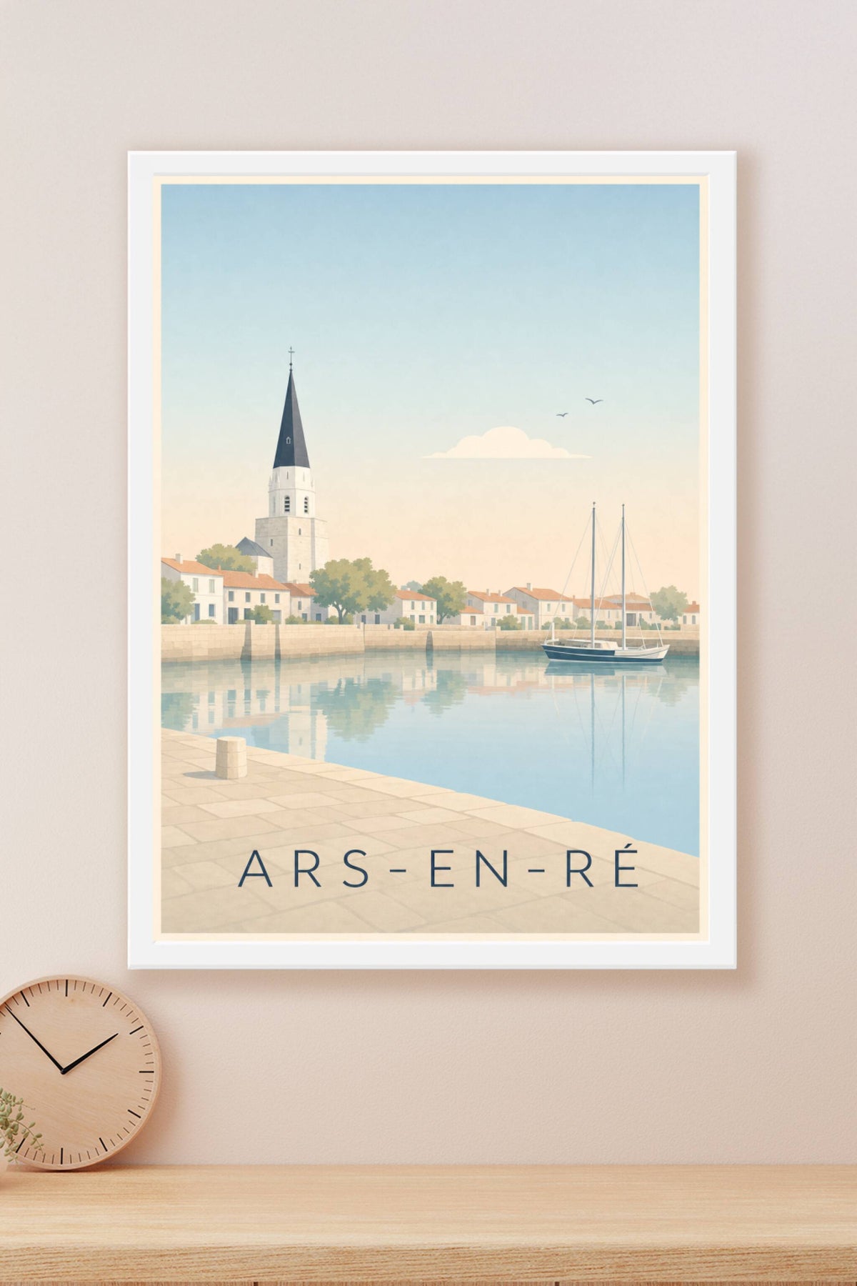 Affiche d'Ars-en-Ré, poster port de l'Île de Ré