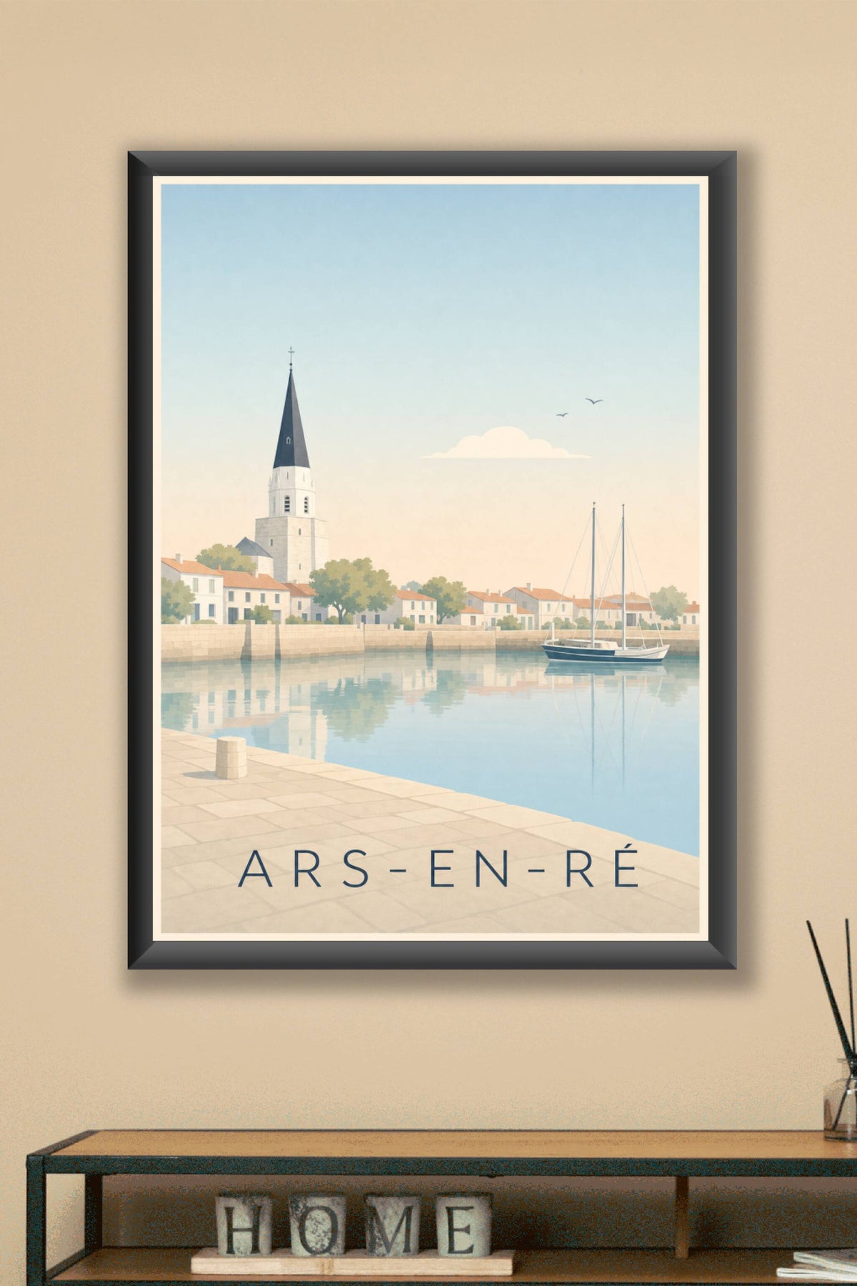 Affiche d'Ars-en-Ré, poster port de l'Île de Ré