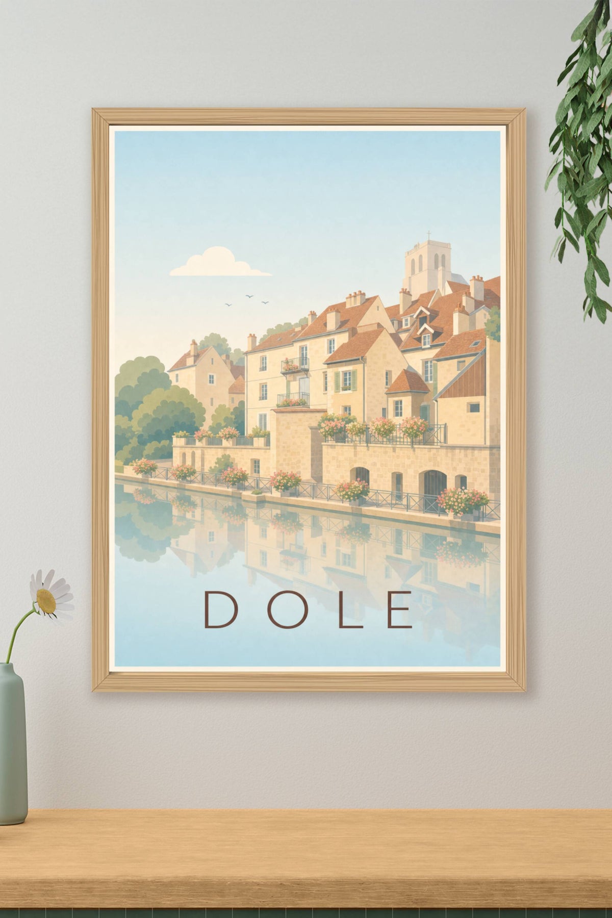 Affiche de Dole, poster du canal des Tanneurs