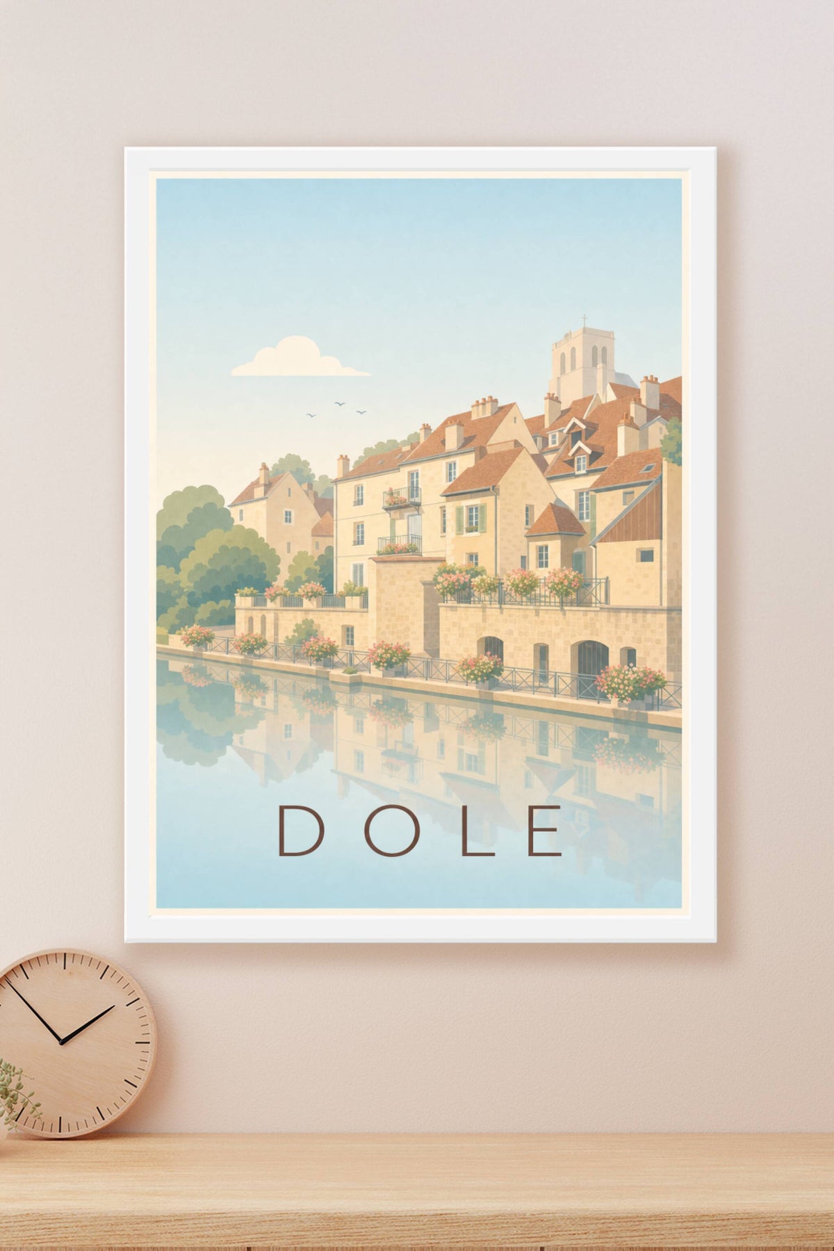 Affiche de Dole, poster du canal des Tanneurs