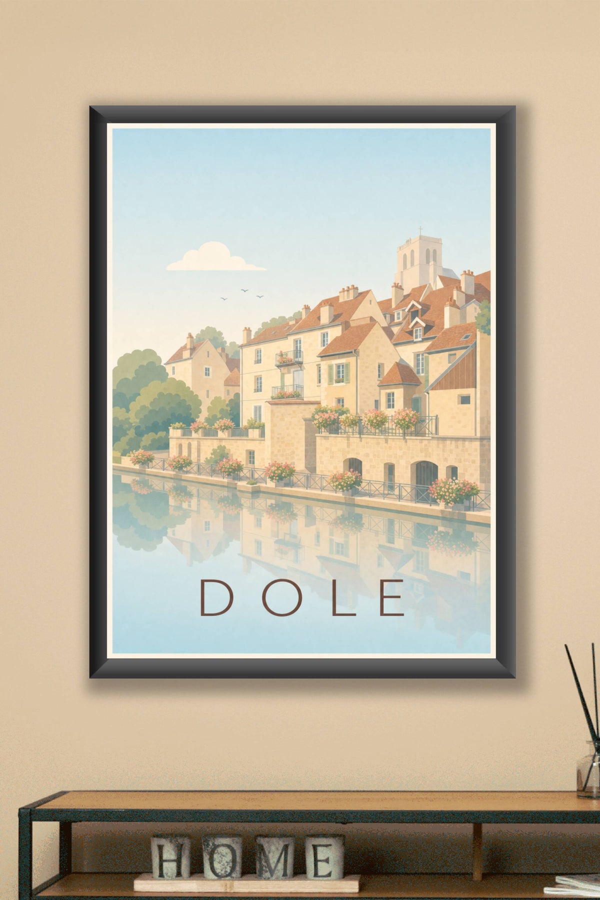 Affiche de Dole, poster du canal des Tanneurs