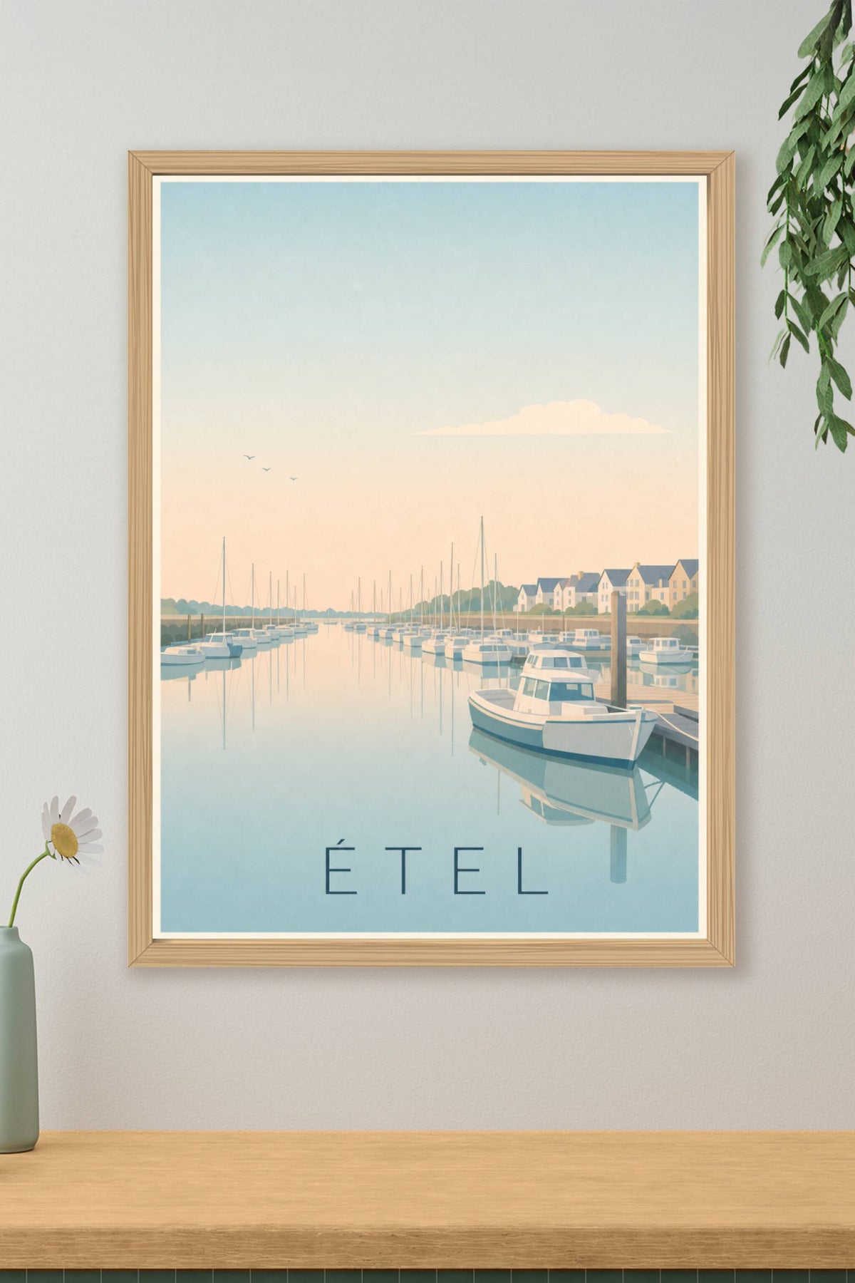 Affiche d'Étel, poster port de plaisance