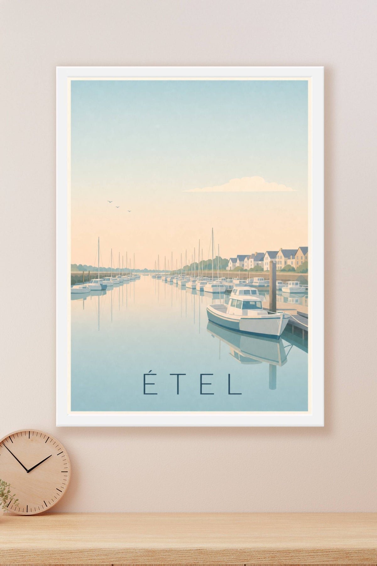 Affiche d'Étel, poster port de plaisance