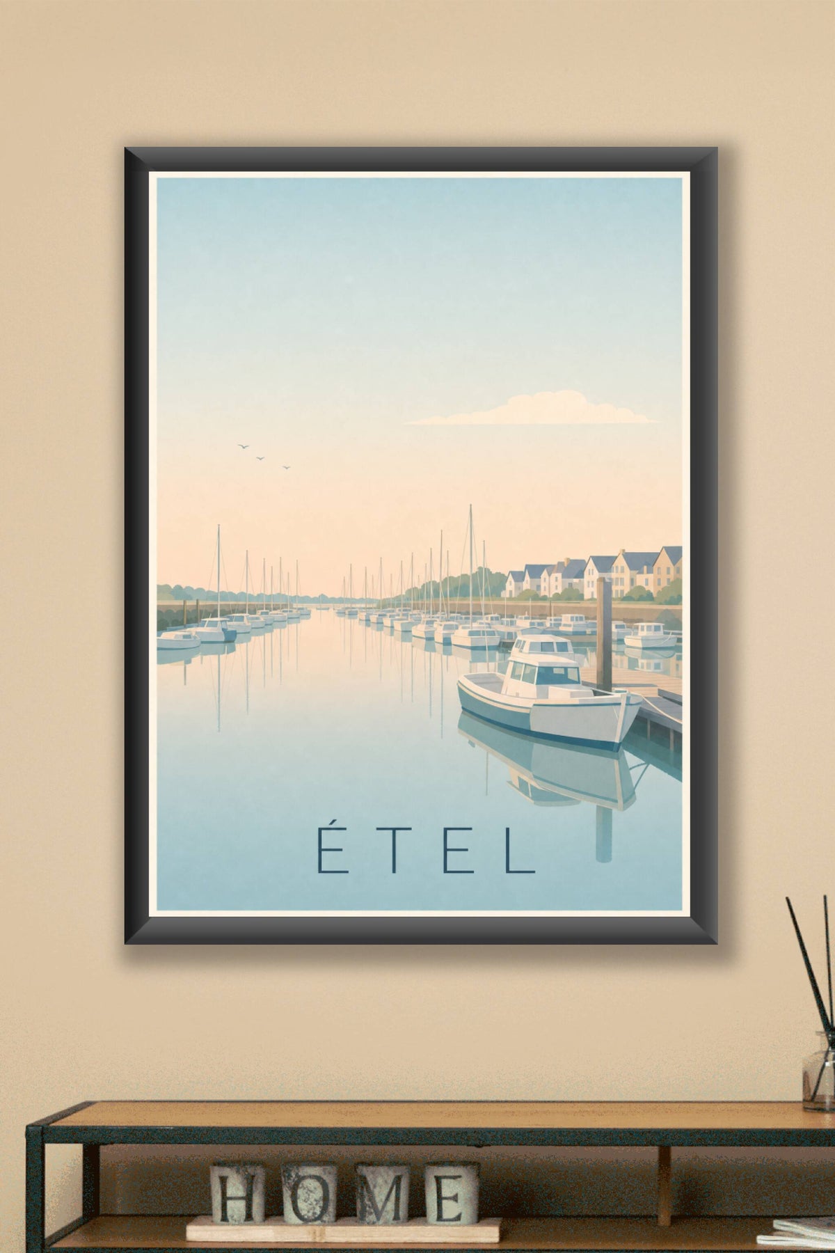 Affiche d'Étel, poster port de plaisance