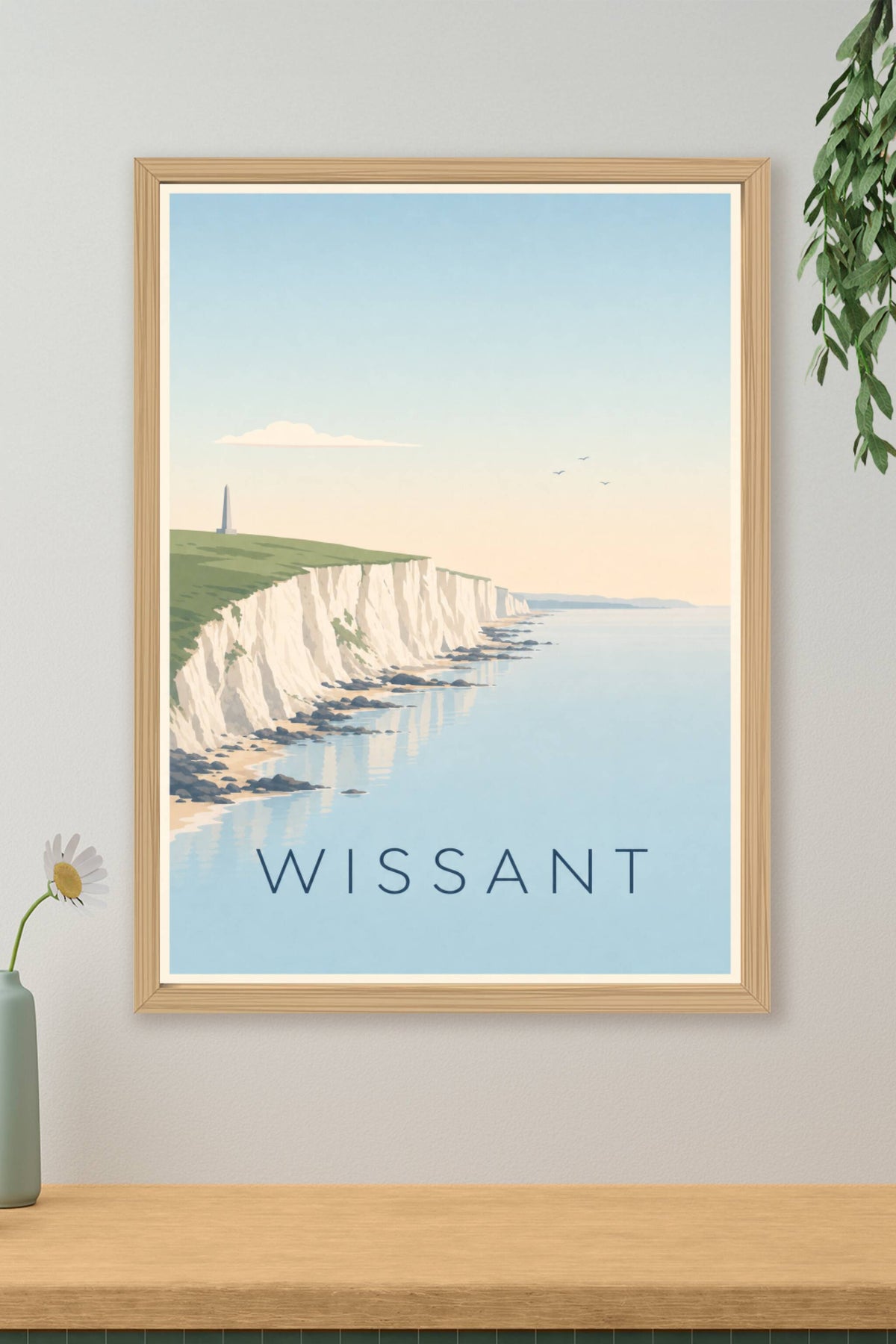 Affiche de Wissant, poster Cap Blanc-Nez