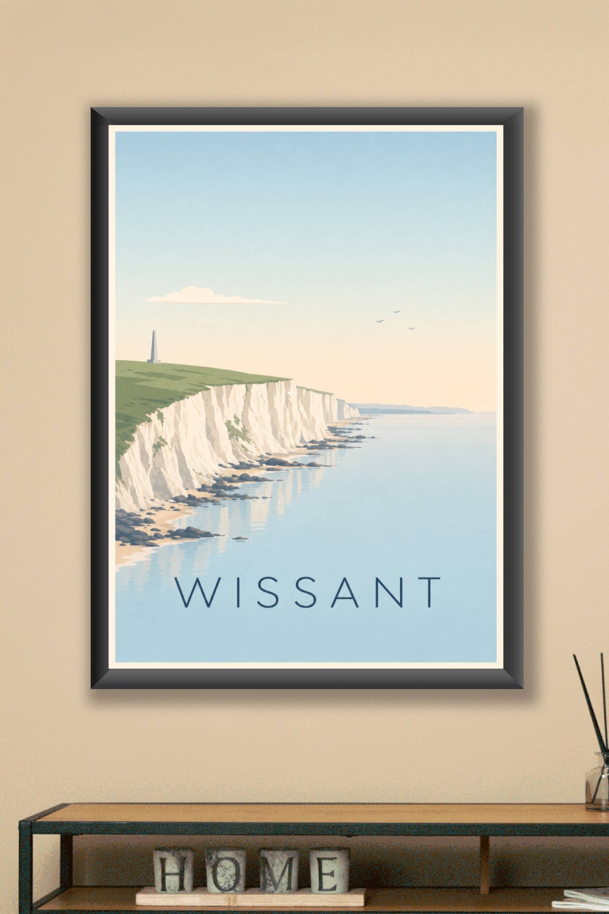 Affiche de Wissant, poster Cap Blanc-Nez