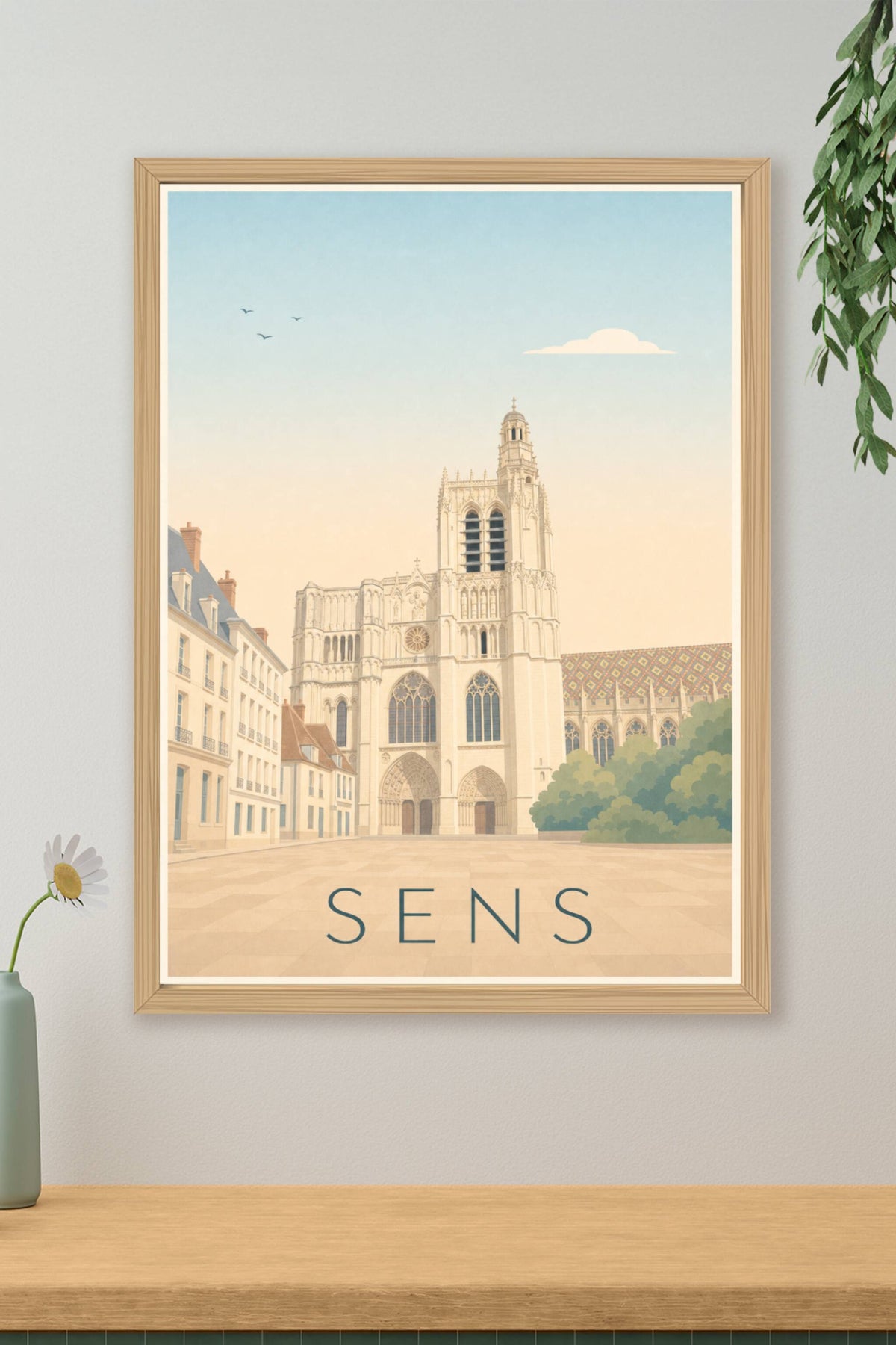 Affiche de Sens, poster Cathédrale Saint-Étienne