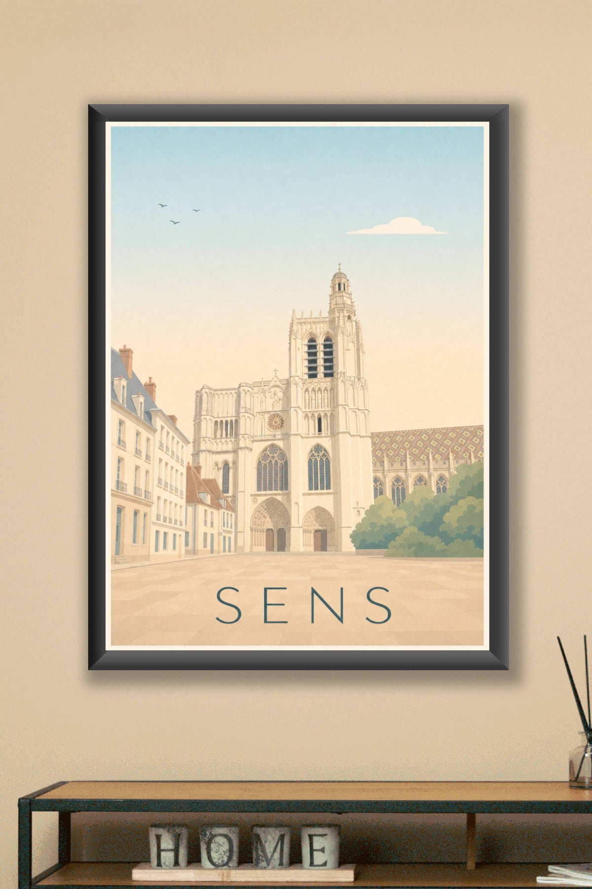 Affiche de Sens, poster Cathédrale Saint-Étienne