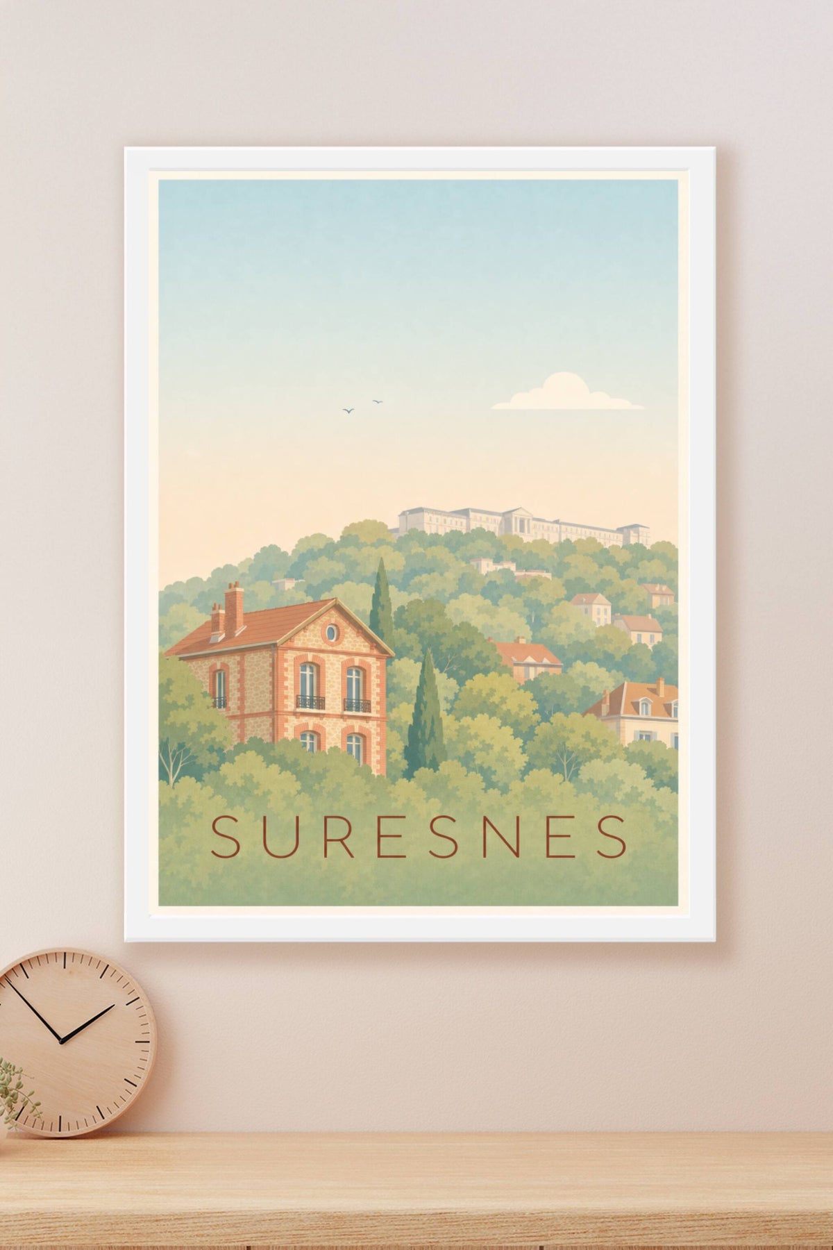 Affiche de Suresnes, poster vue sur Paris
