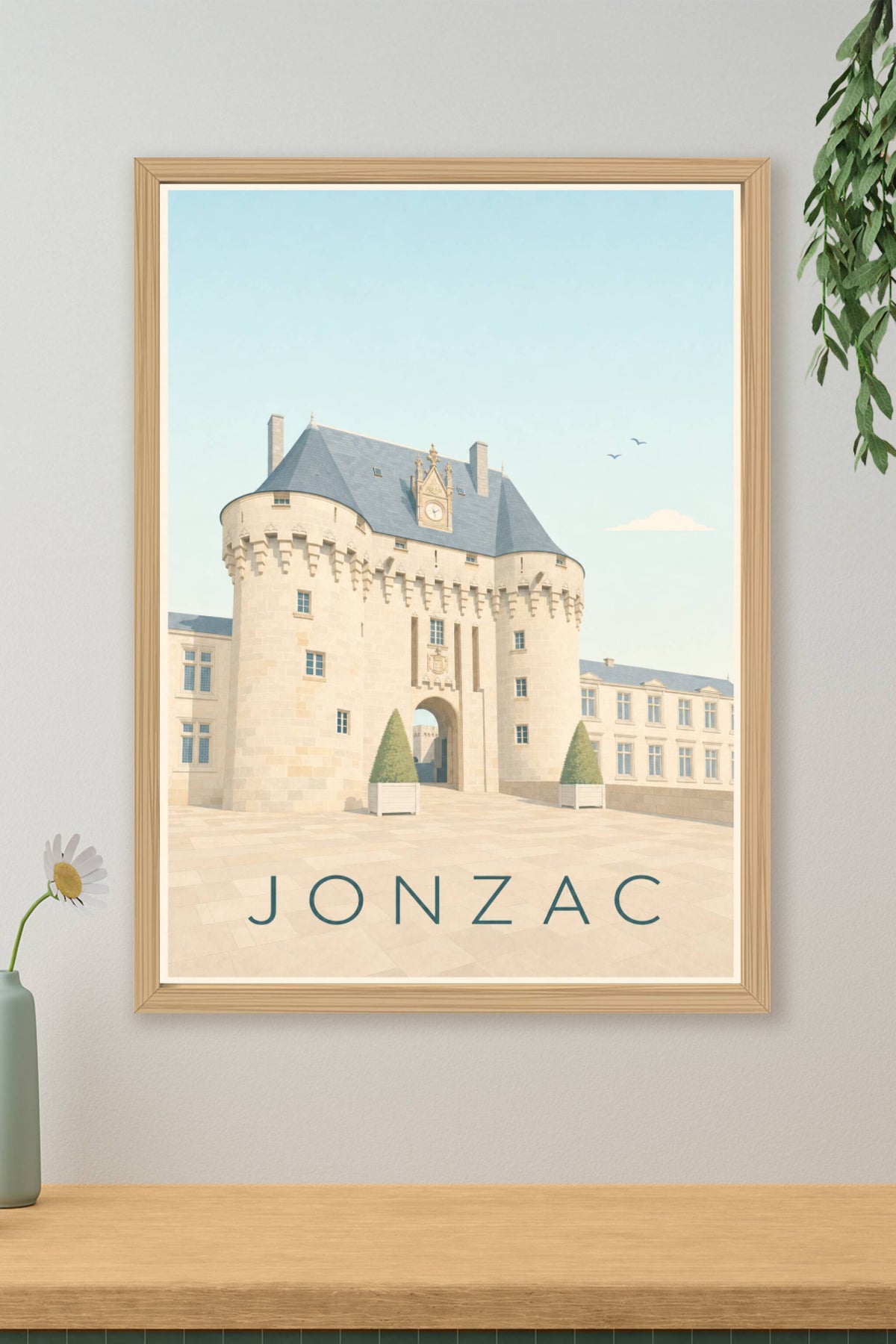 Affiche de Jonzac, le château médiéval