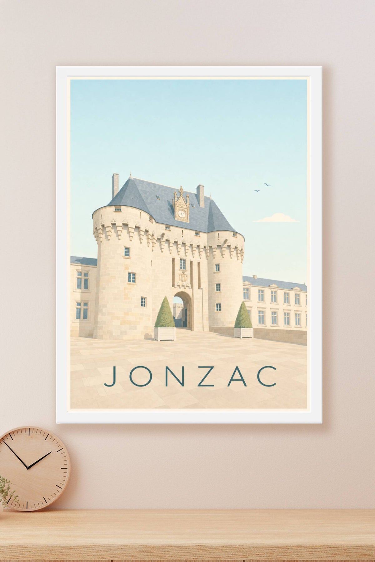 Affiche de Jonzac, le château médiéval