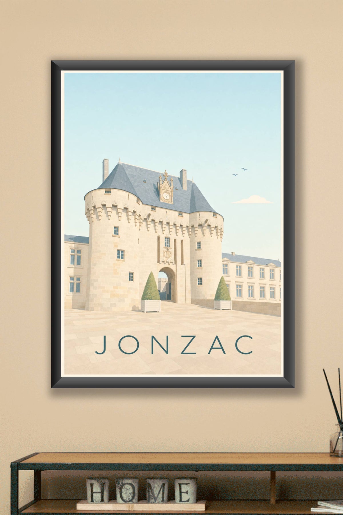 Affiche de Jonzac, le château médiéval