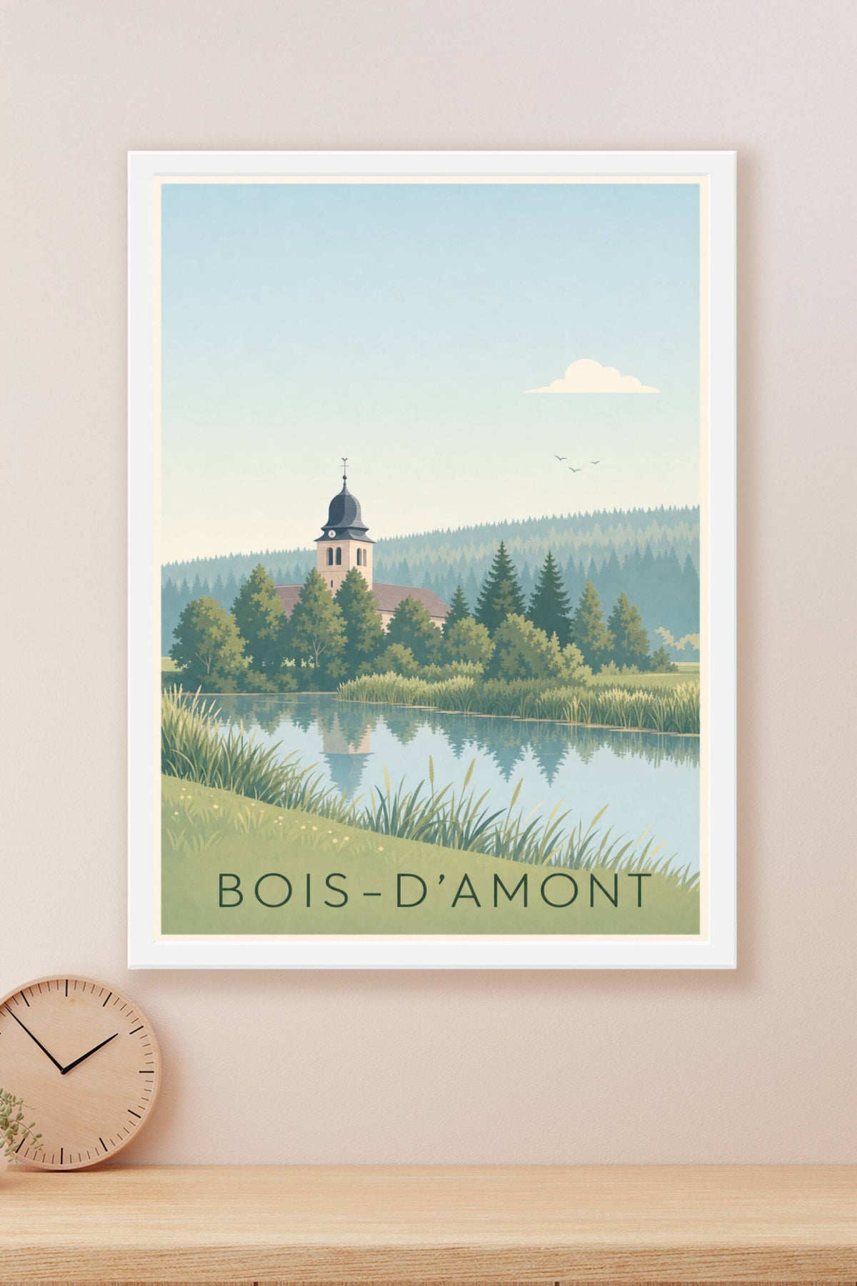 Affiche de Bois-d'Amont, poster calme du Jura