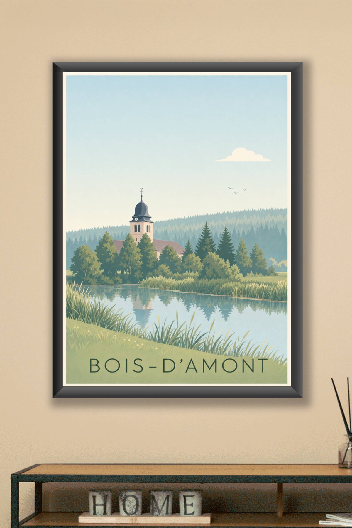 Affiche de Bois-d'Amont, poster calme du Jura
