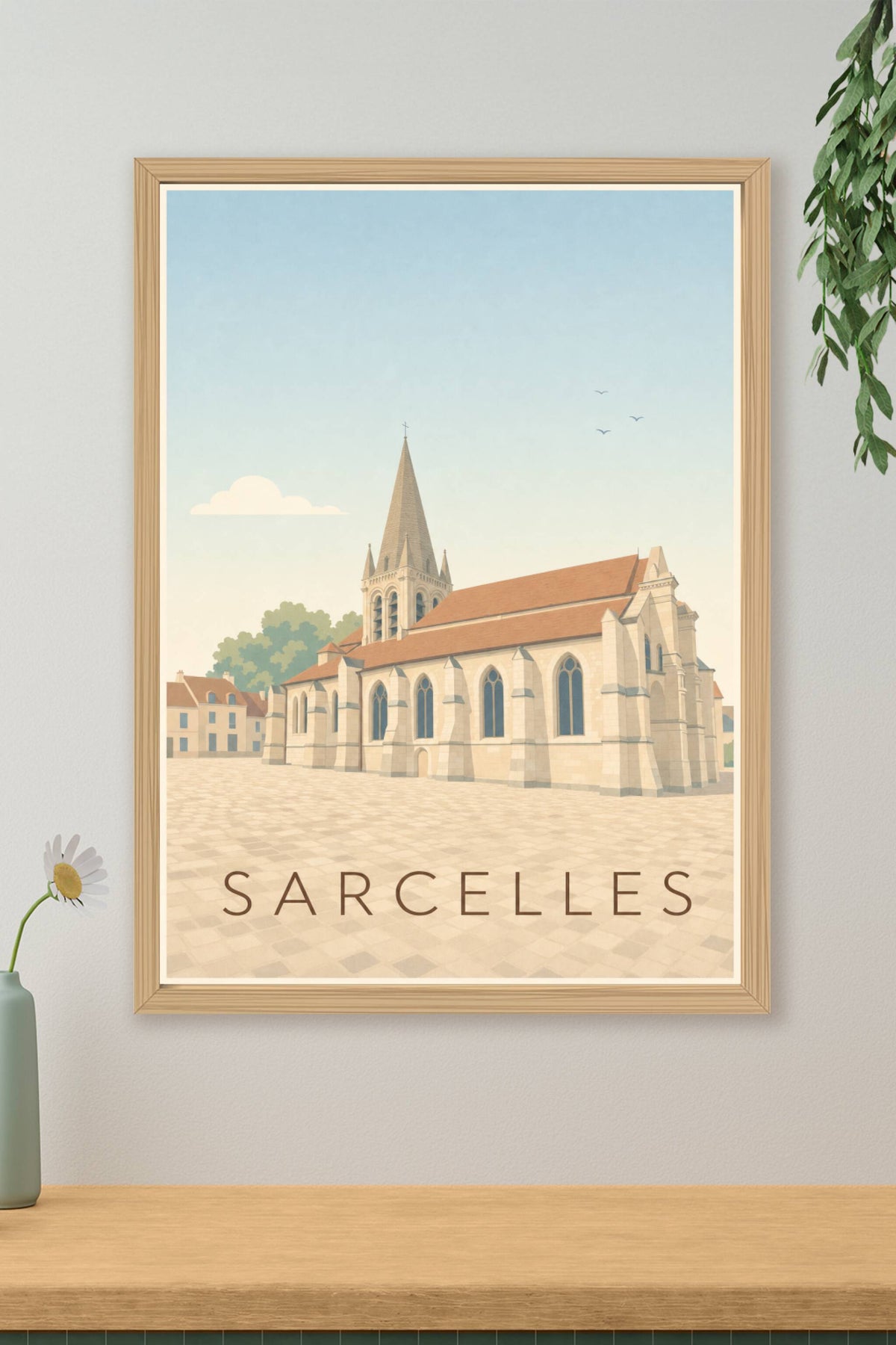 Affiche de Sarcelles, poster église historique