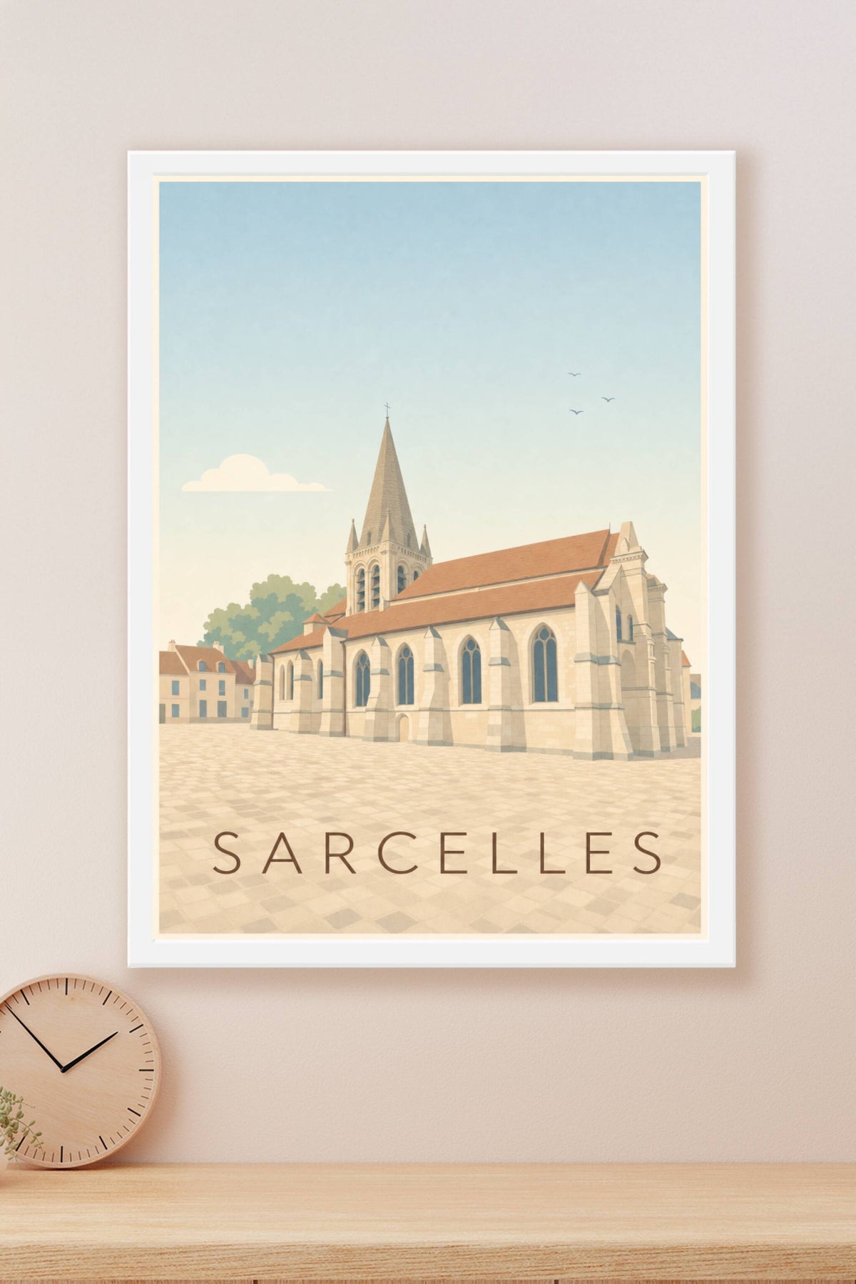 Affiche de Sarcelles, poster église historique
