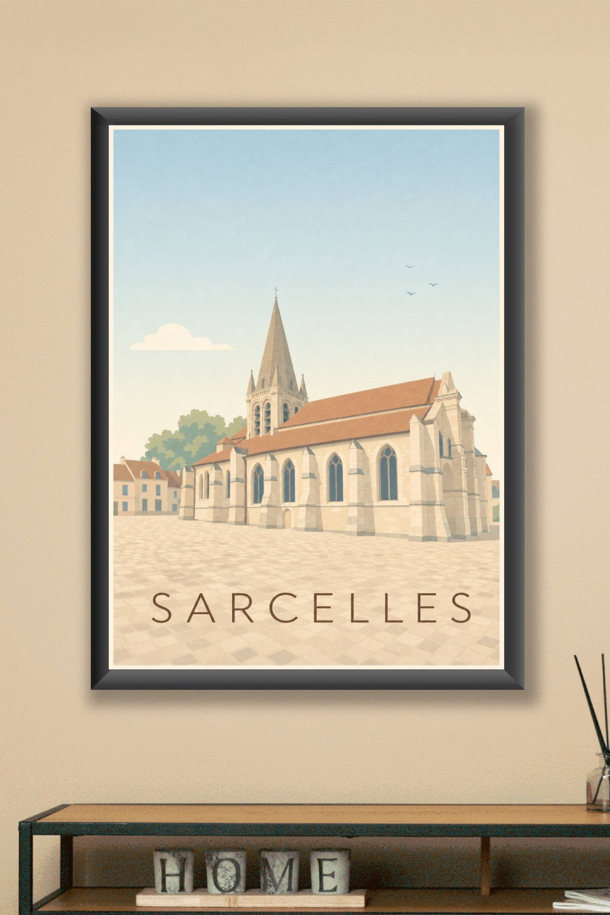 Affiche de Sarcelles, poster église historique
