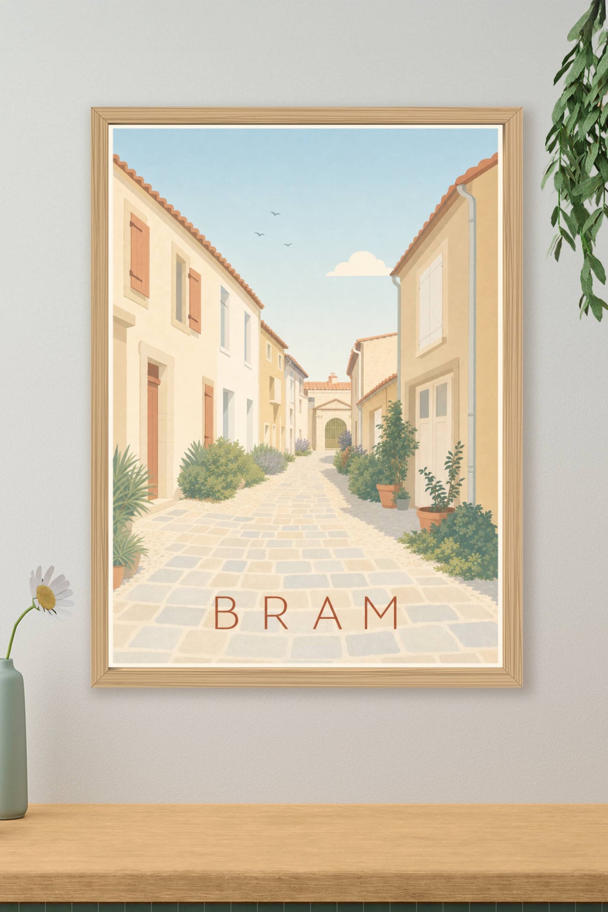Affiche de Bram, poster ruelle ensoleillée