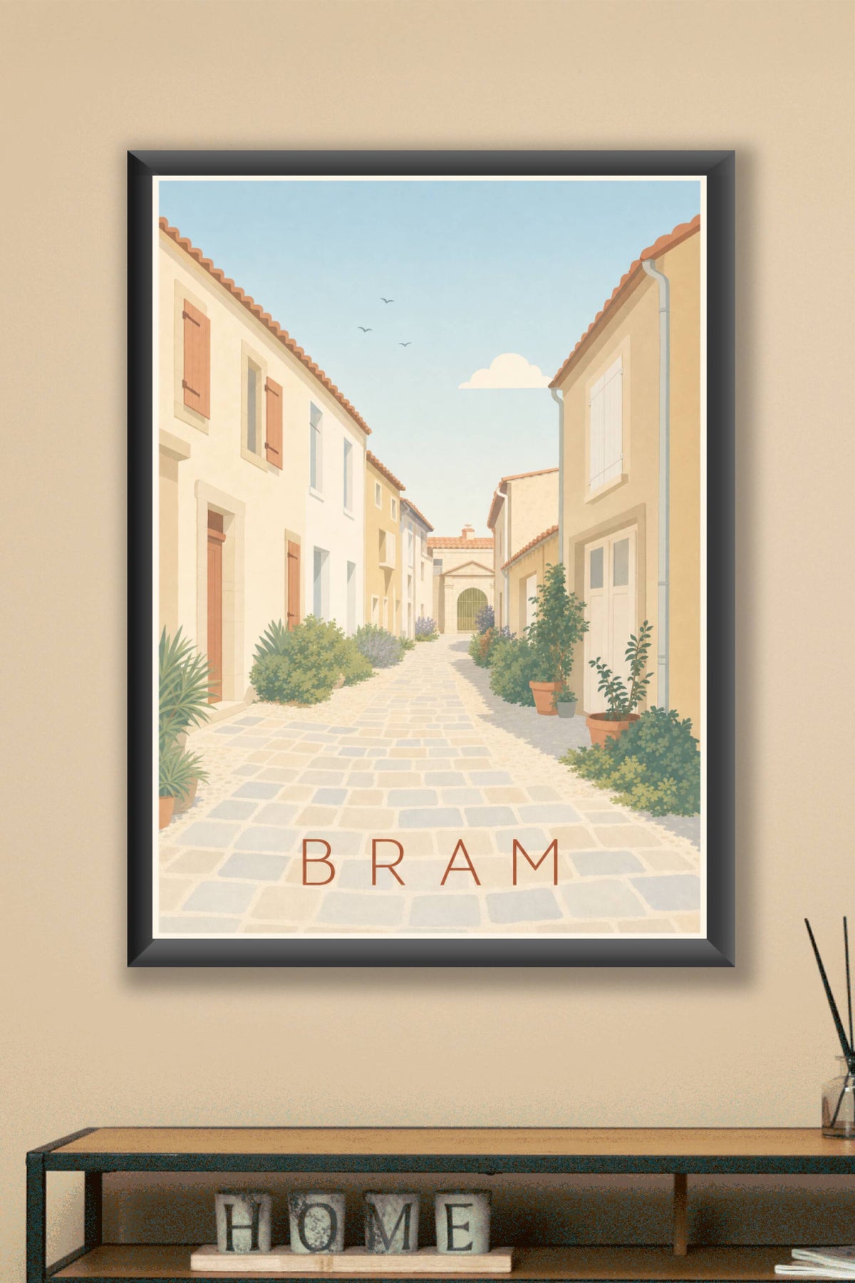 Affiche de Bram, poster ruelle ensoleillée